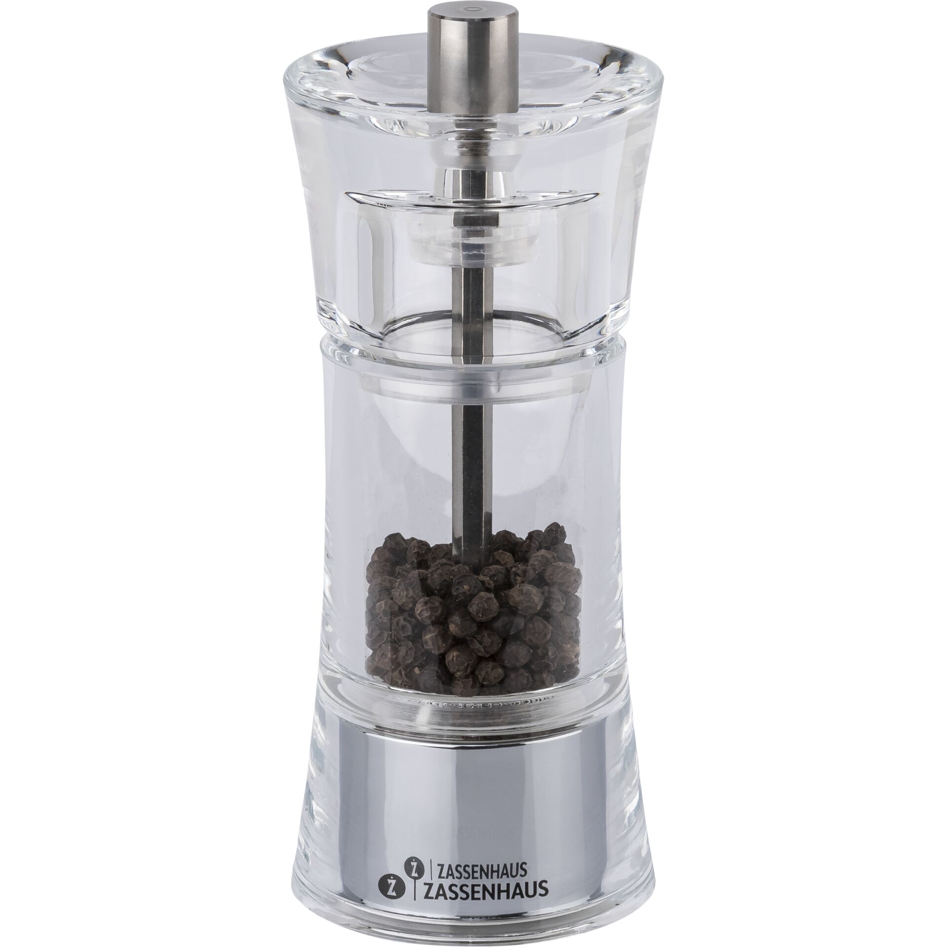 Zassenhaus pepper mill Aachen Acryl Glass, 14 cm