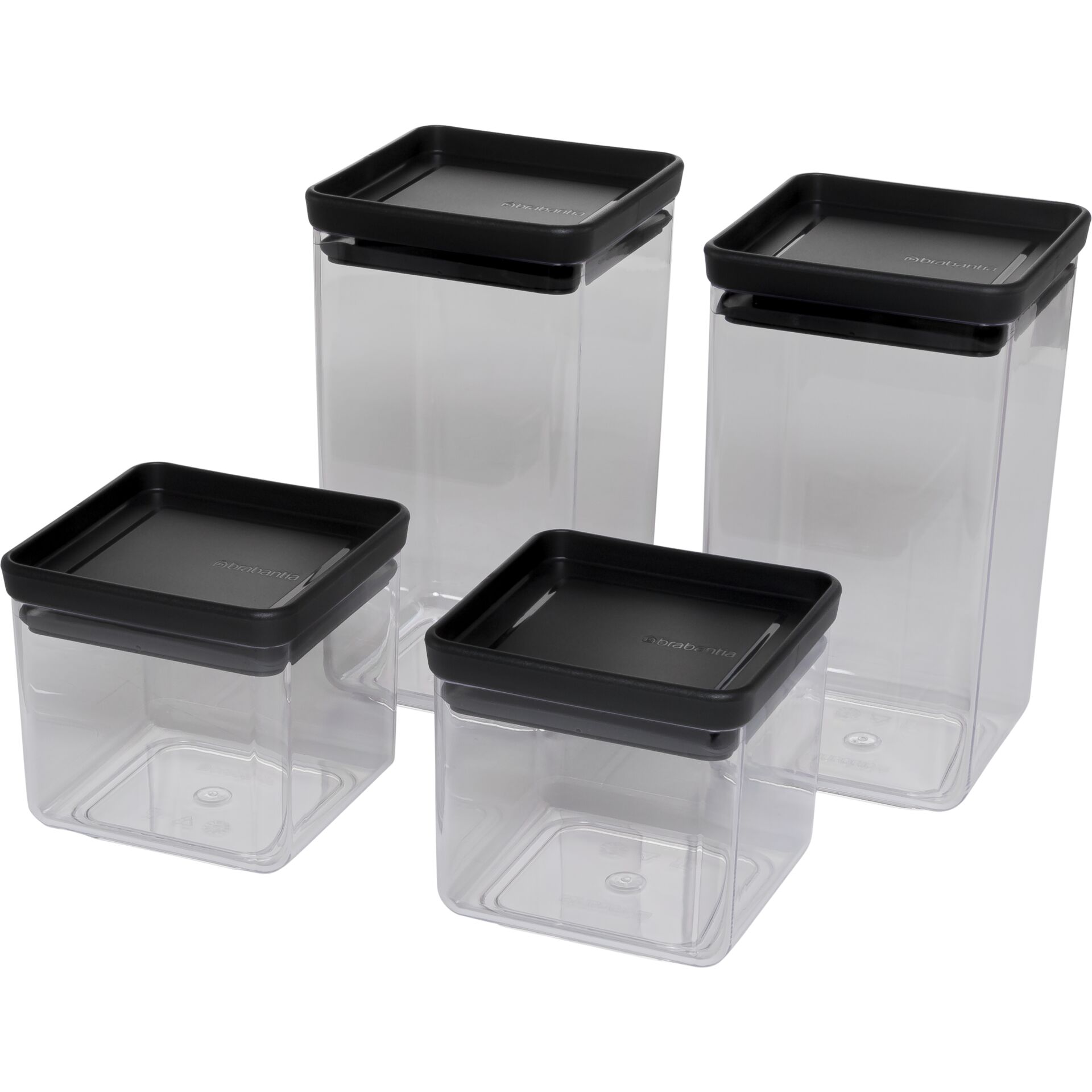4x1 Brabantia TASTY+ Square Canister dark grey