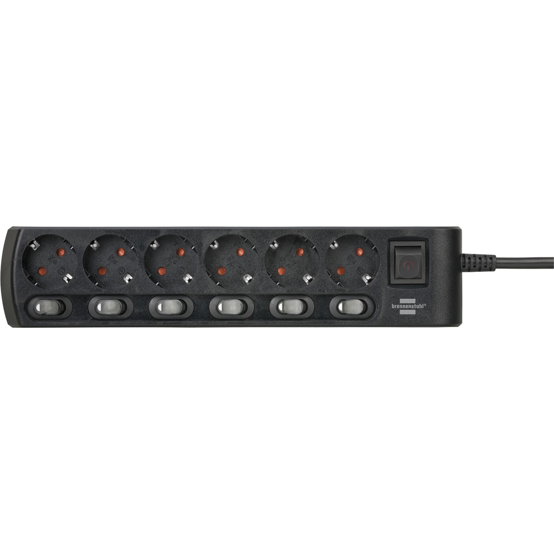 Brennenstuhl Socket Line 6-fold 2m incl. Switch