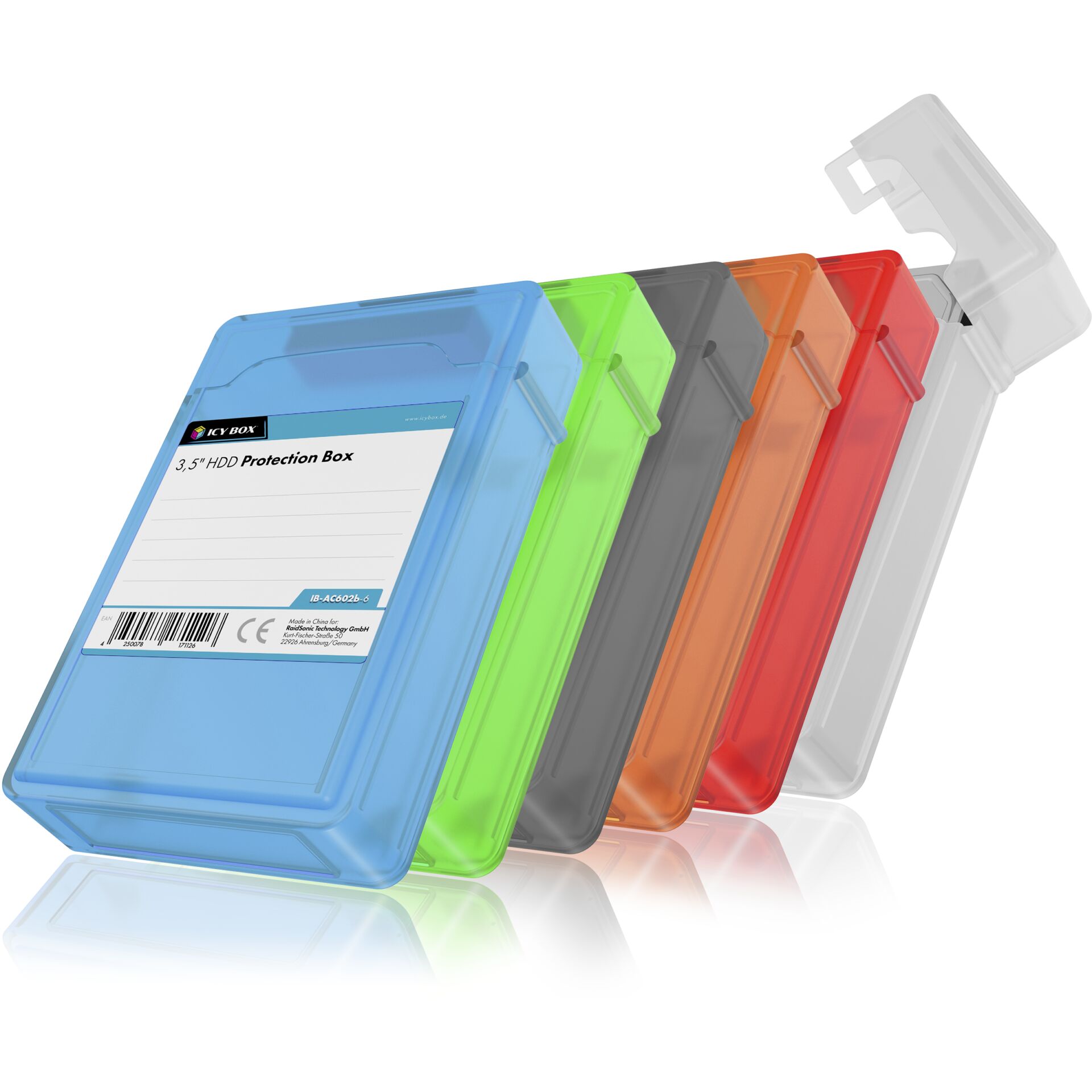 ICY BOX IB-AC602b-6 6 pcs. Set Enclosure for 3,5 Hard Drive
