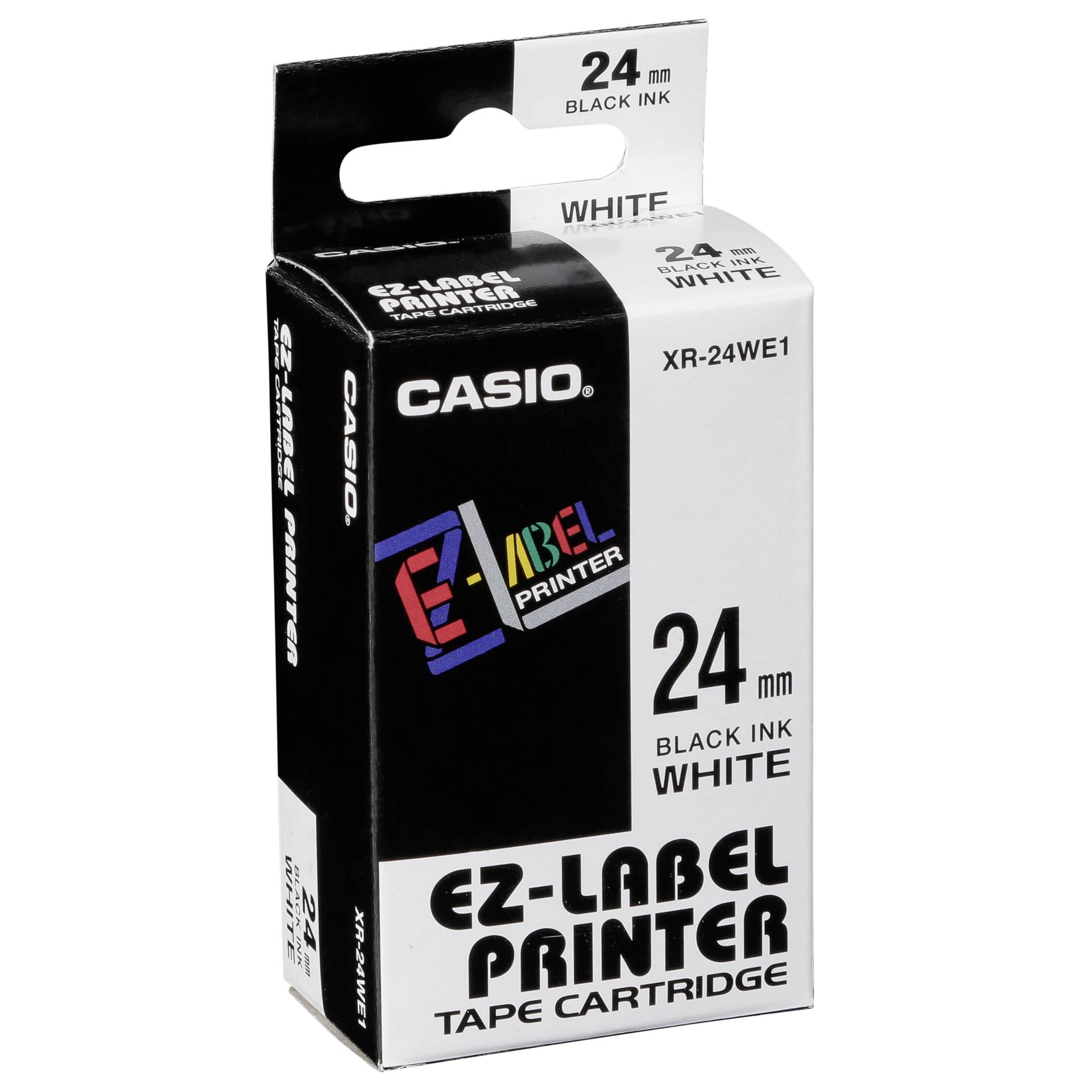 Casio XR-24 WE 1 24 mm black on white