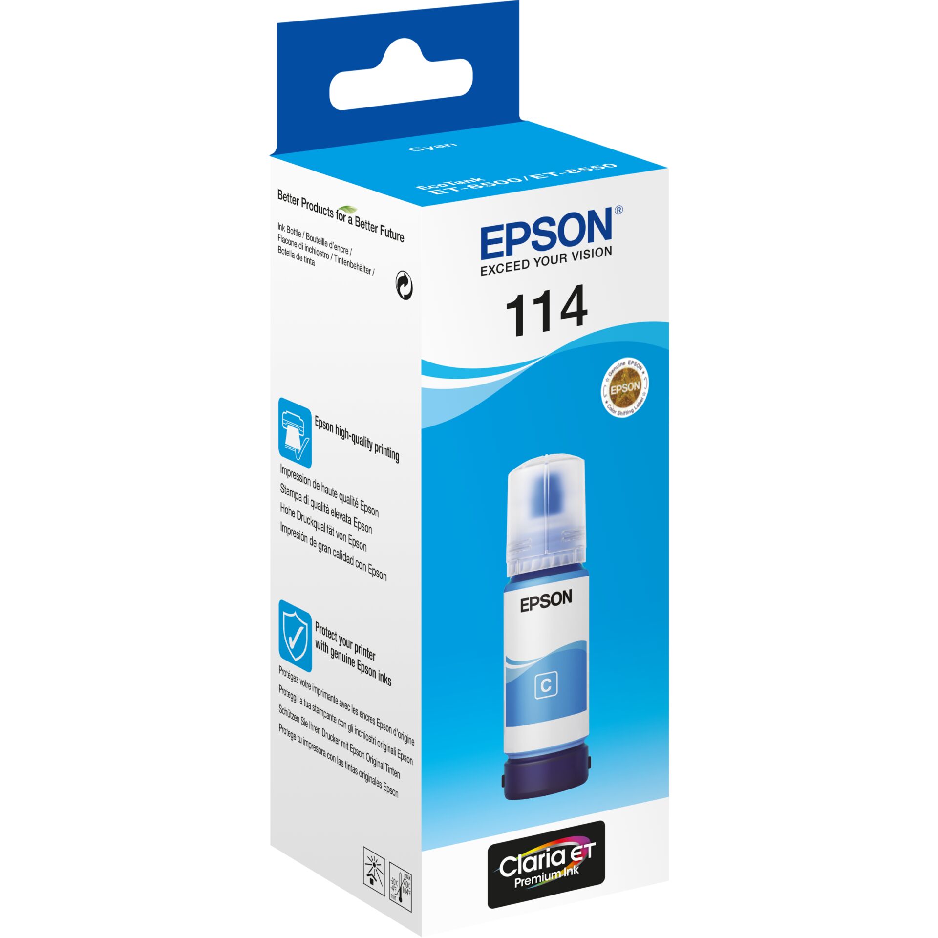 Epson EcoTank cyan T 114 70 ml T 07B2