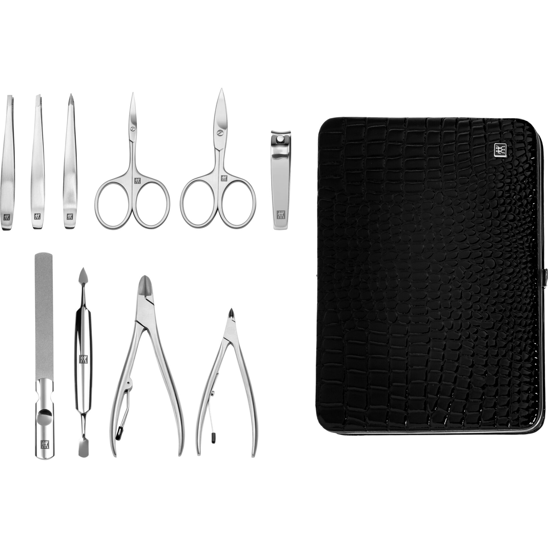 ZWILLING Manicure/Pedicure Set 10-Pc., Black, Leather