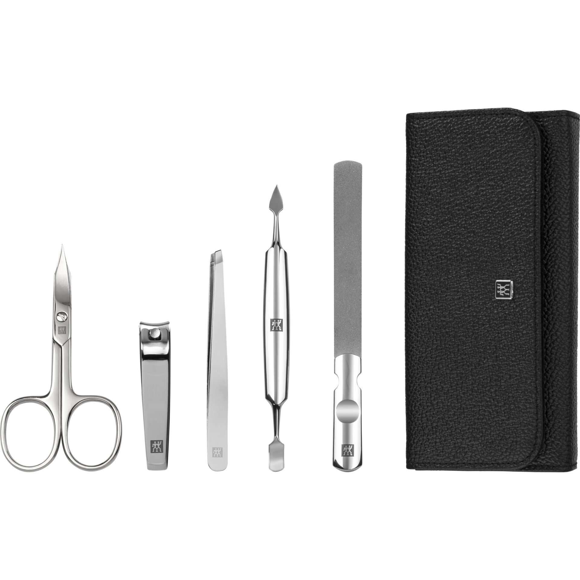 ZWILLING Manicure Pedicure Set w.Nail Clippers, 5-pc., Leather