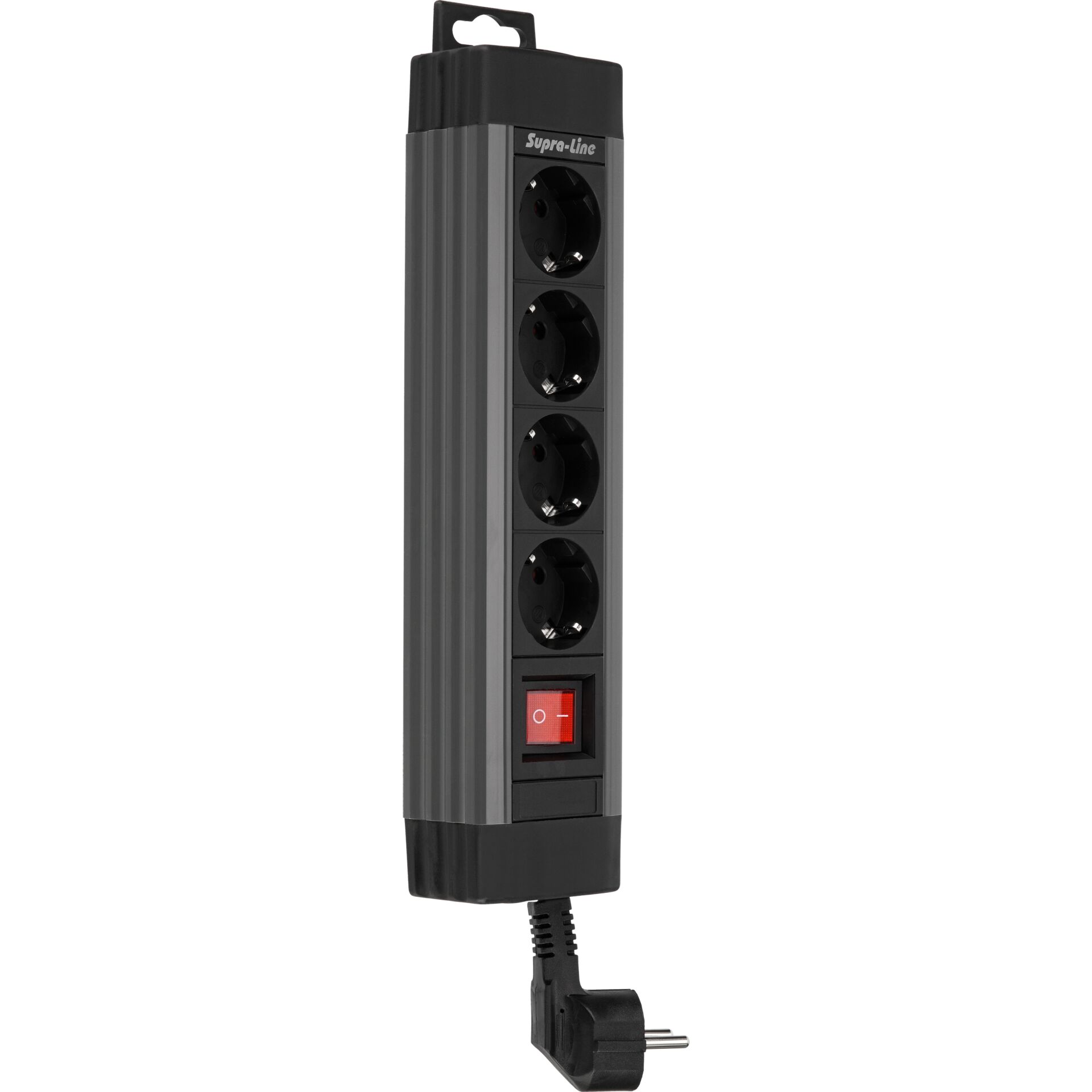 REV Outlet Strip 4-fold 1,9m Supraline w. switch anthracite