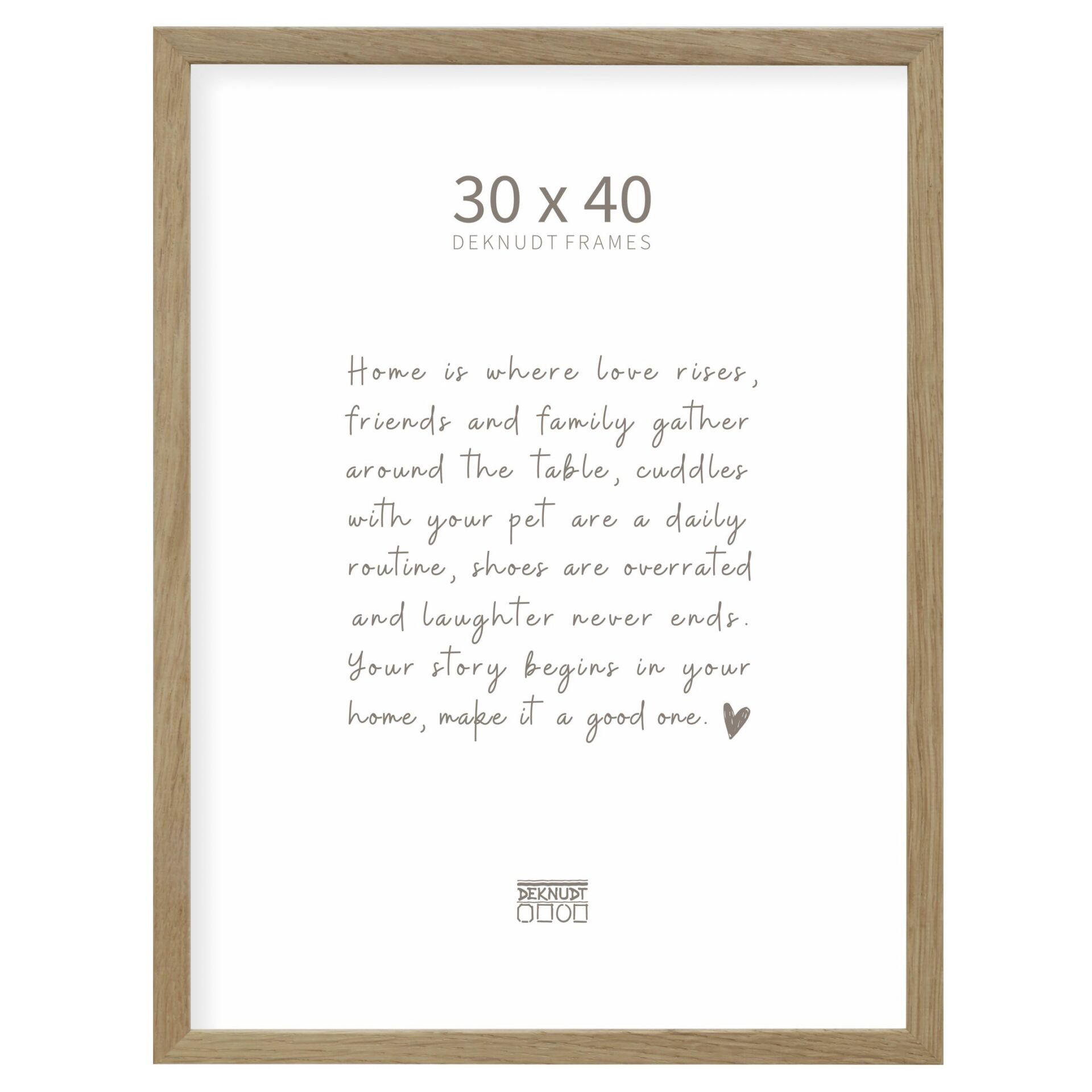 Deknudt S47CJ1 30x40 Frame solid oak