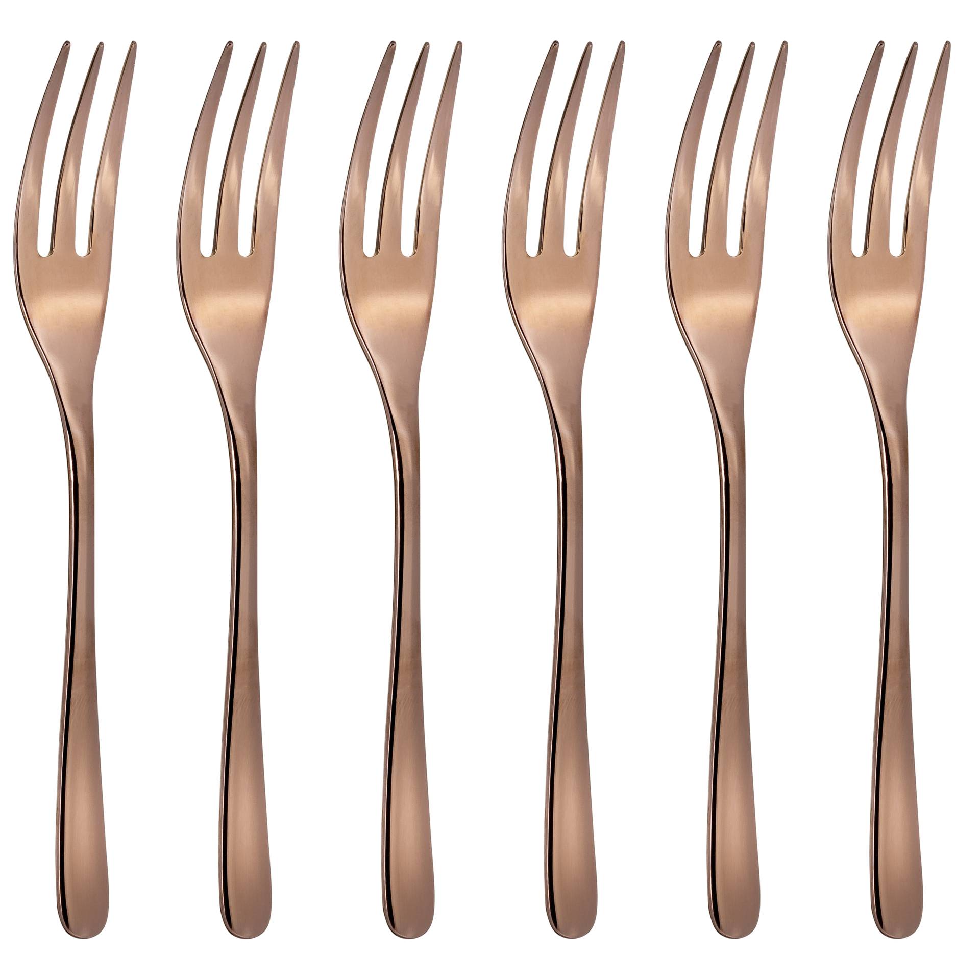 Sambonet Taste cake fork set 6 pcs copper