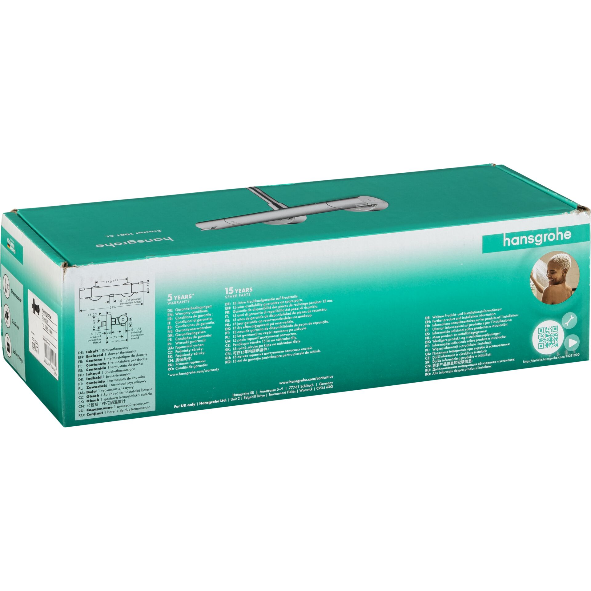 Hansgrohe Ecostat Therm. Shower Mixer 1001 CL Expo.In.DN15 chrom