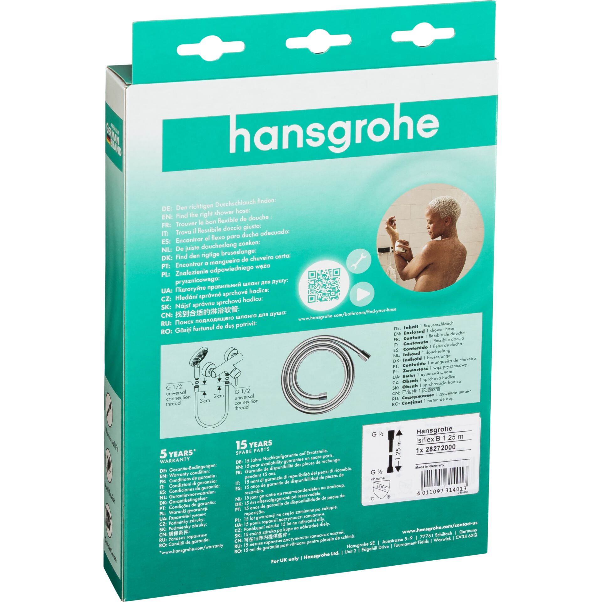 Hansgrohe Isiflex Shower Hose 125cm chrome