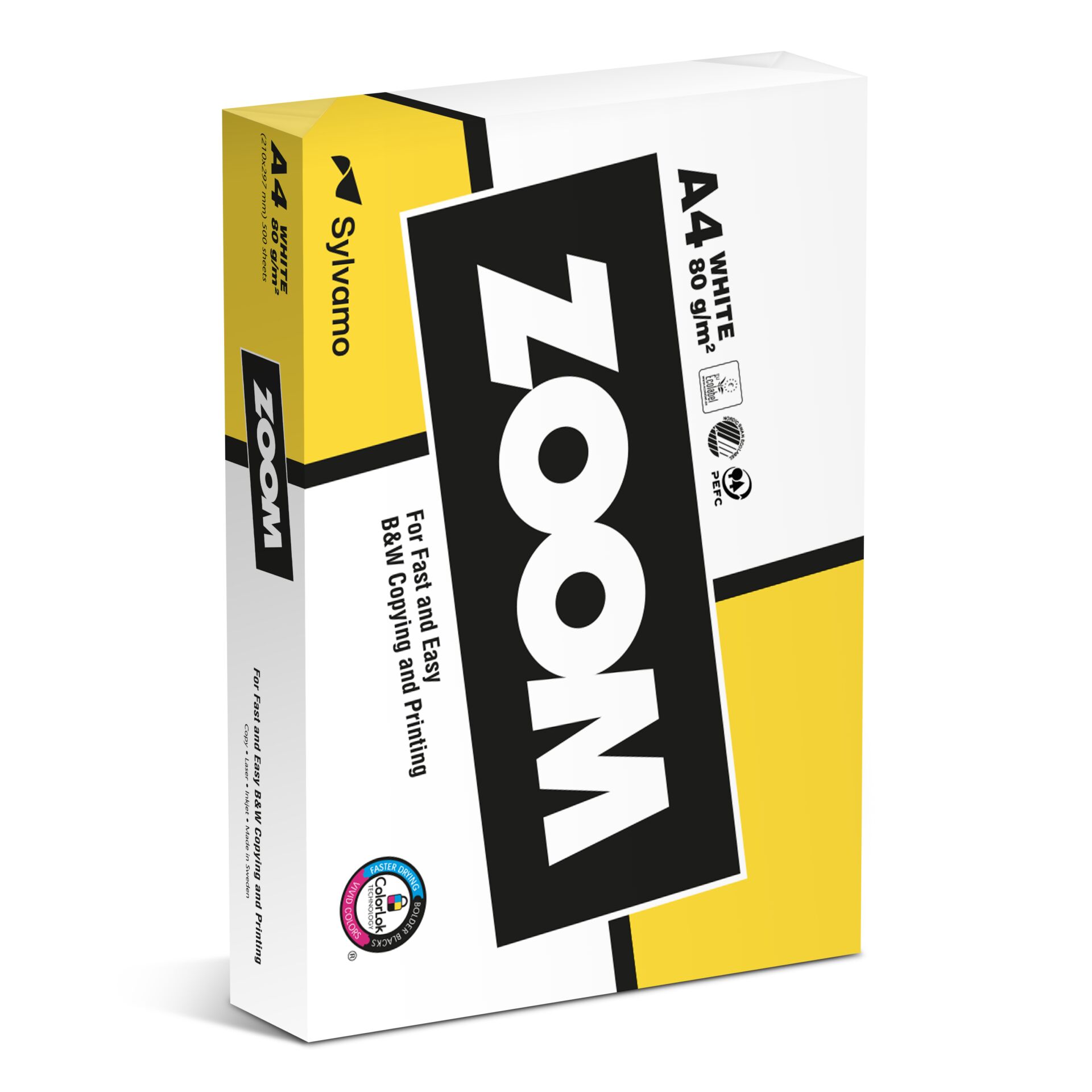 5x 500 Sheets ZOOM Copy Paper A 4, 80 g, White