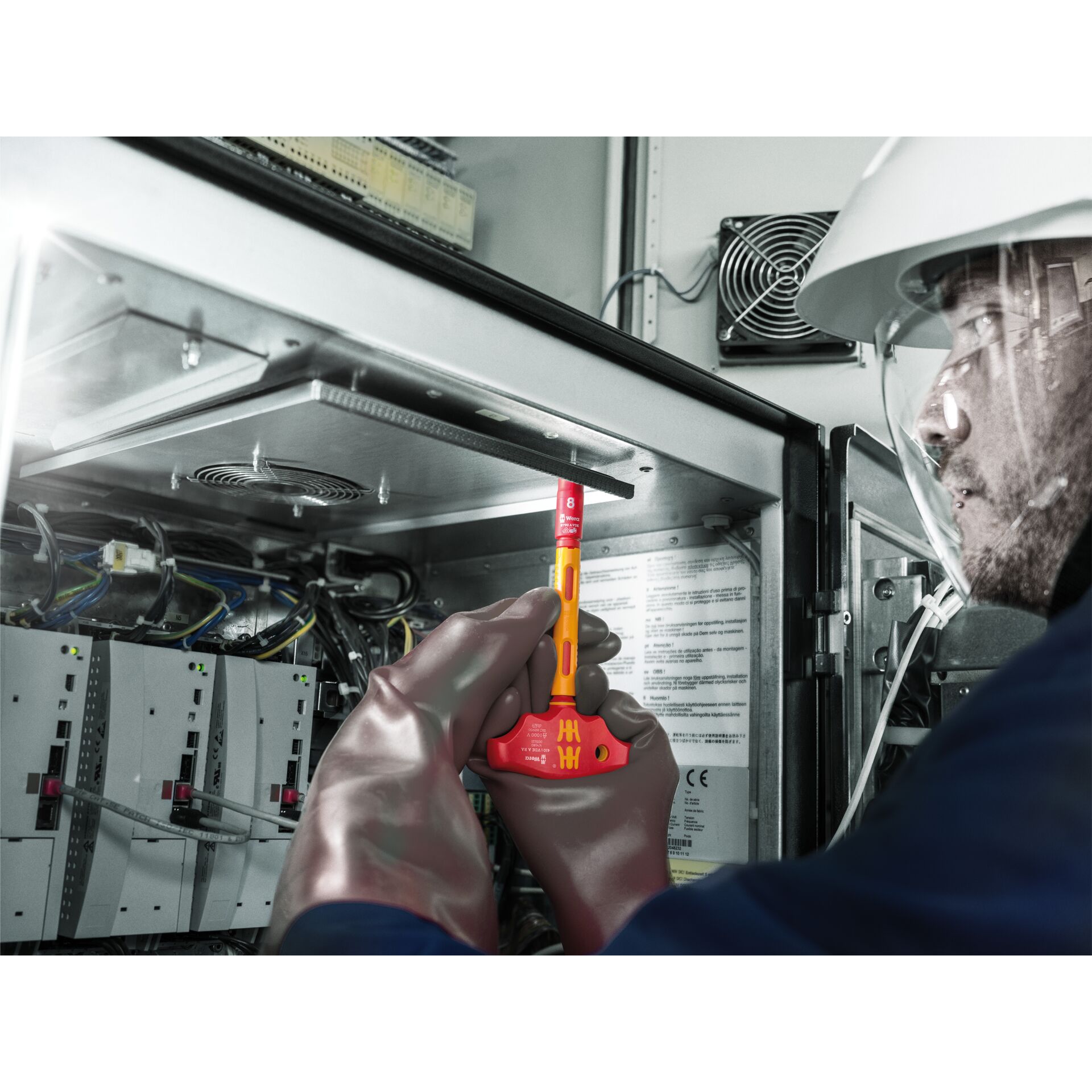 Wera 410 i VDE A RA VDE- insulated T-handle adapter 1/4