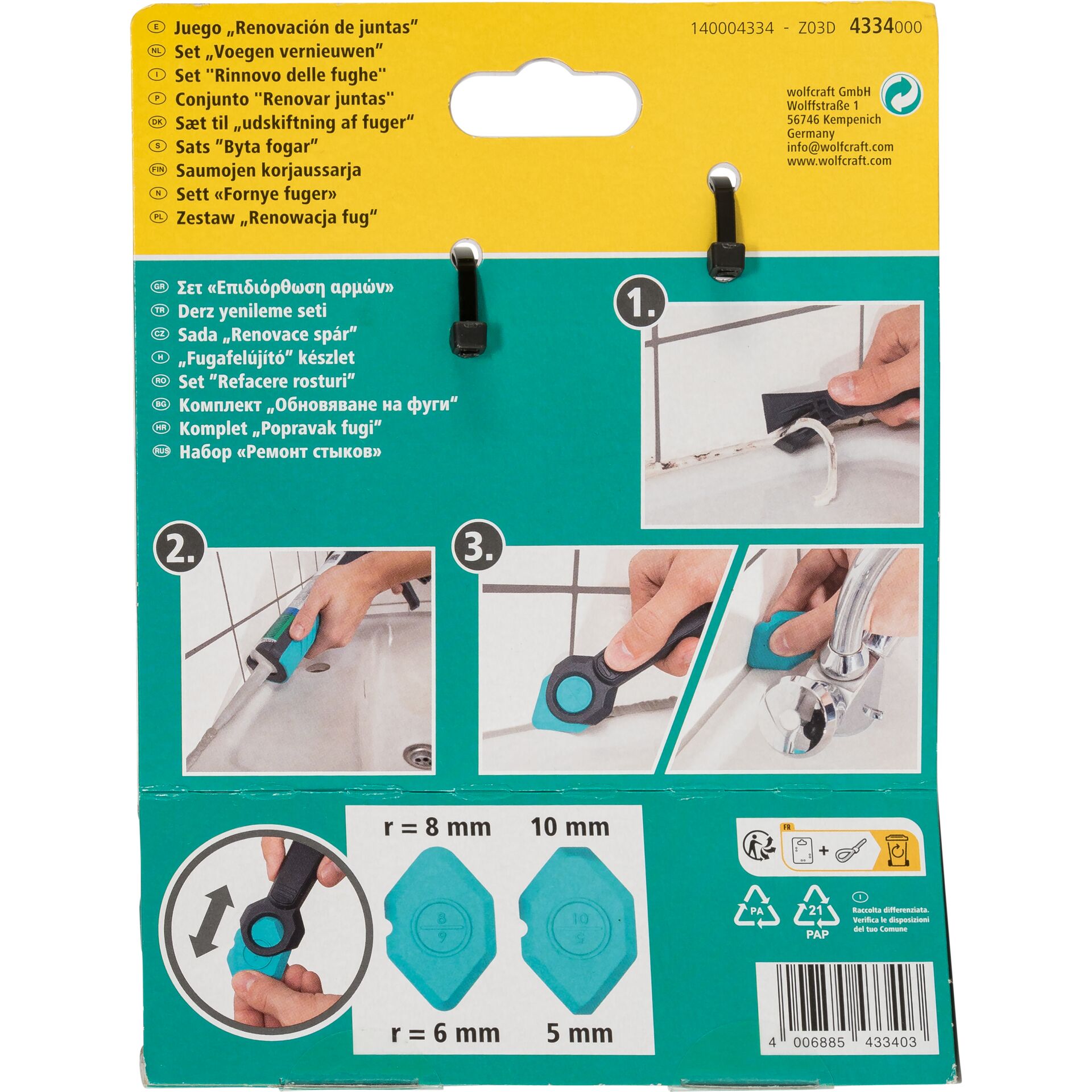 Wolfcraft Renewing Joints Kit 4 Pcs.