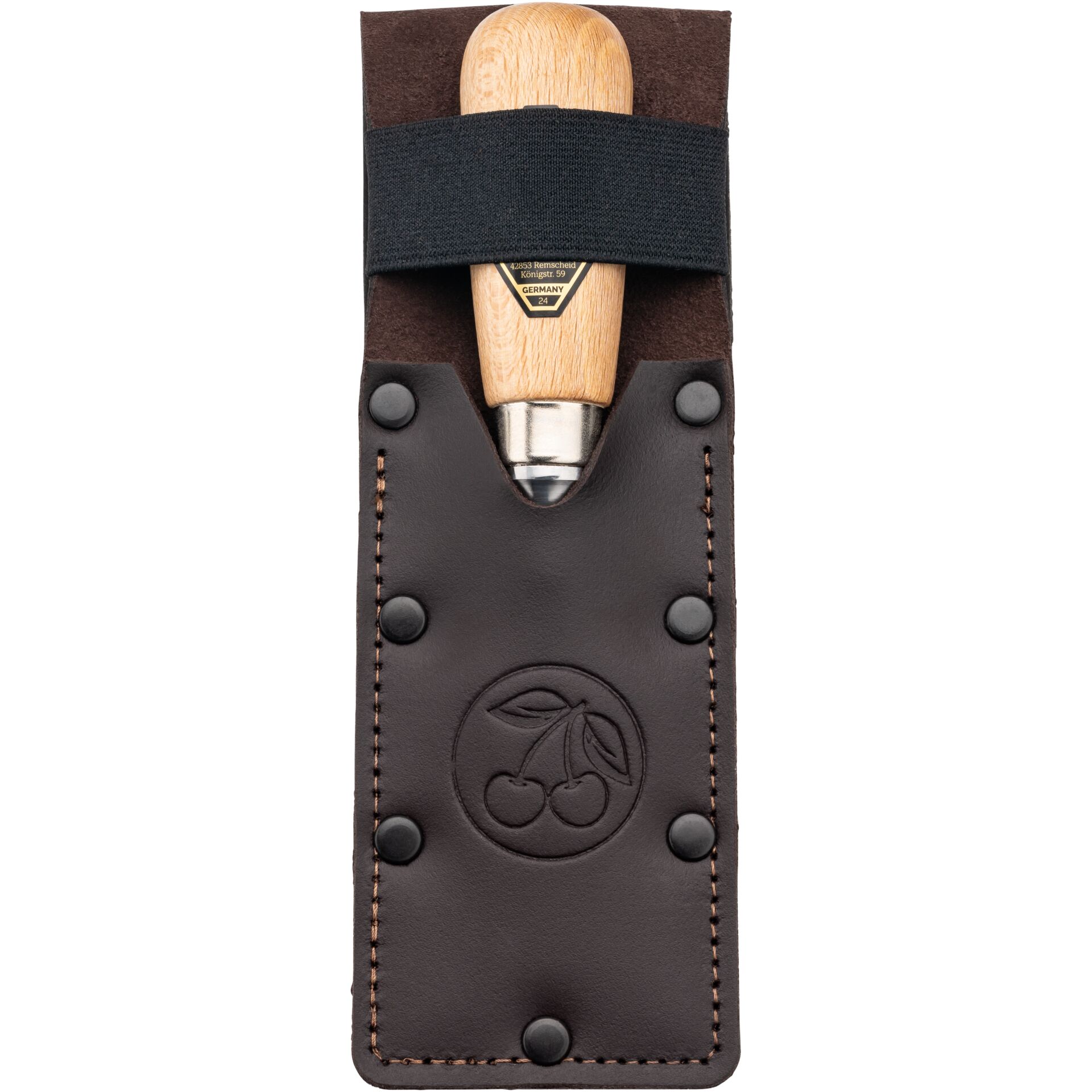 Kirschen Short chisel in leather holster, 35 mm