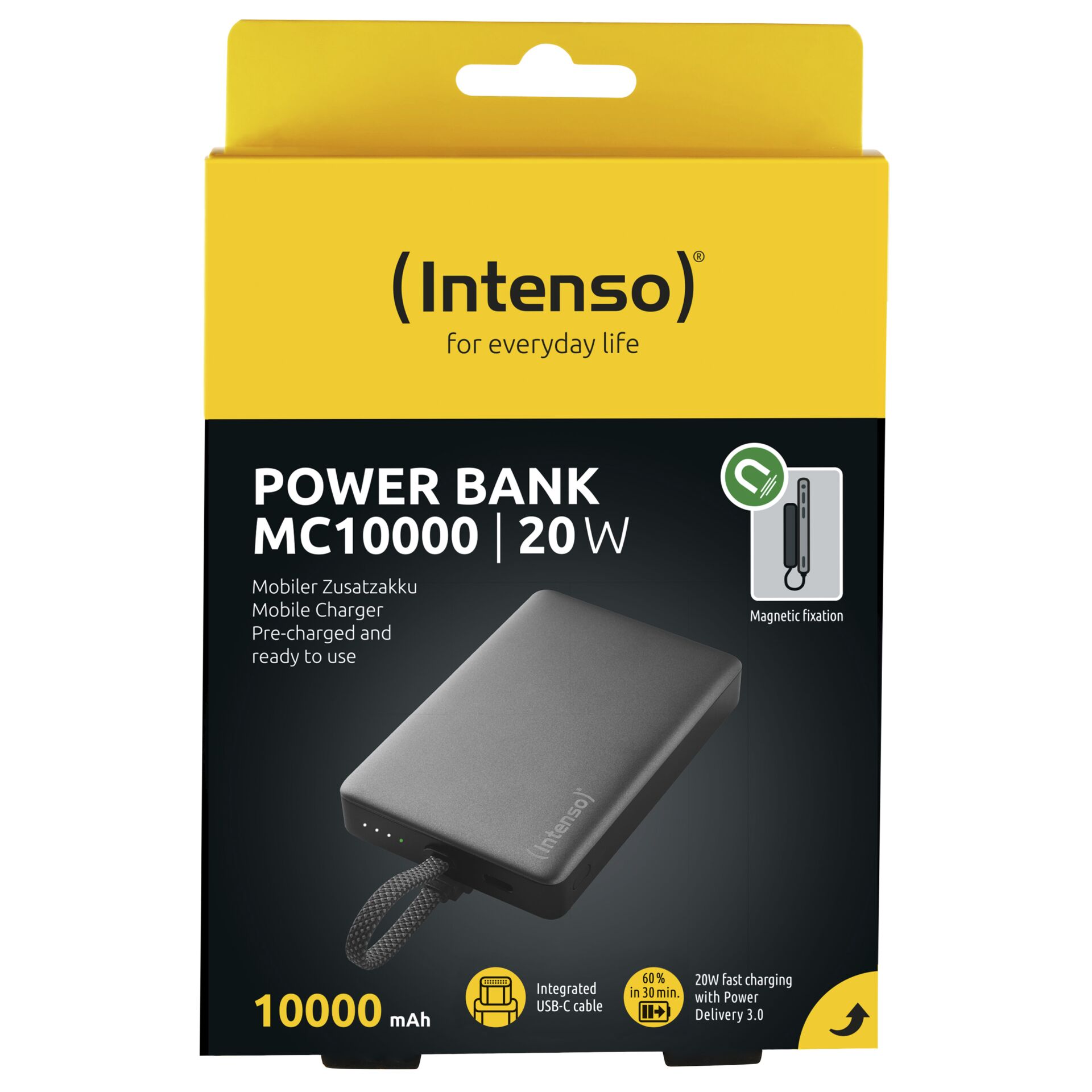 Intenso Powerbank MC10000 Black 10000 mAh Magnetic w. Metal Ring