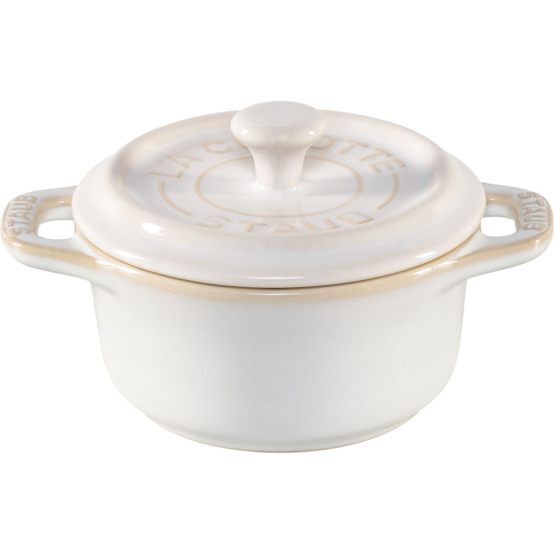Staub Mini Cocotte Set 4-Piece Round, Ceramic, Ivory