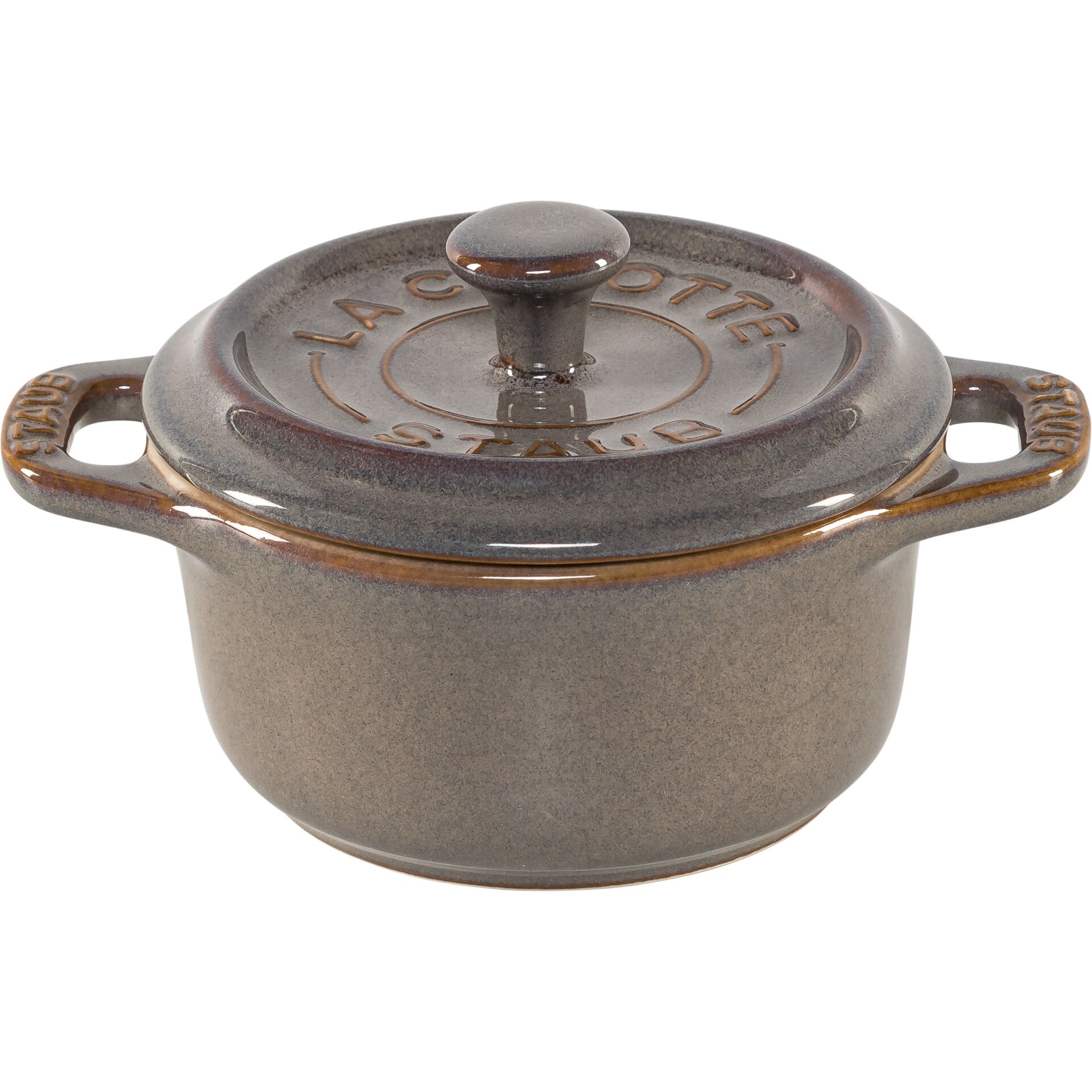 Staub Mini Cocotte Set 4-pc. round, Ceramic, Antique Gray
