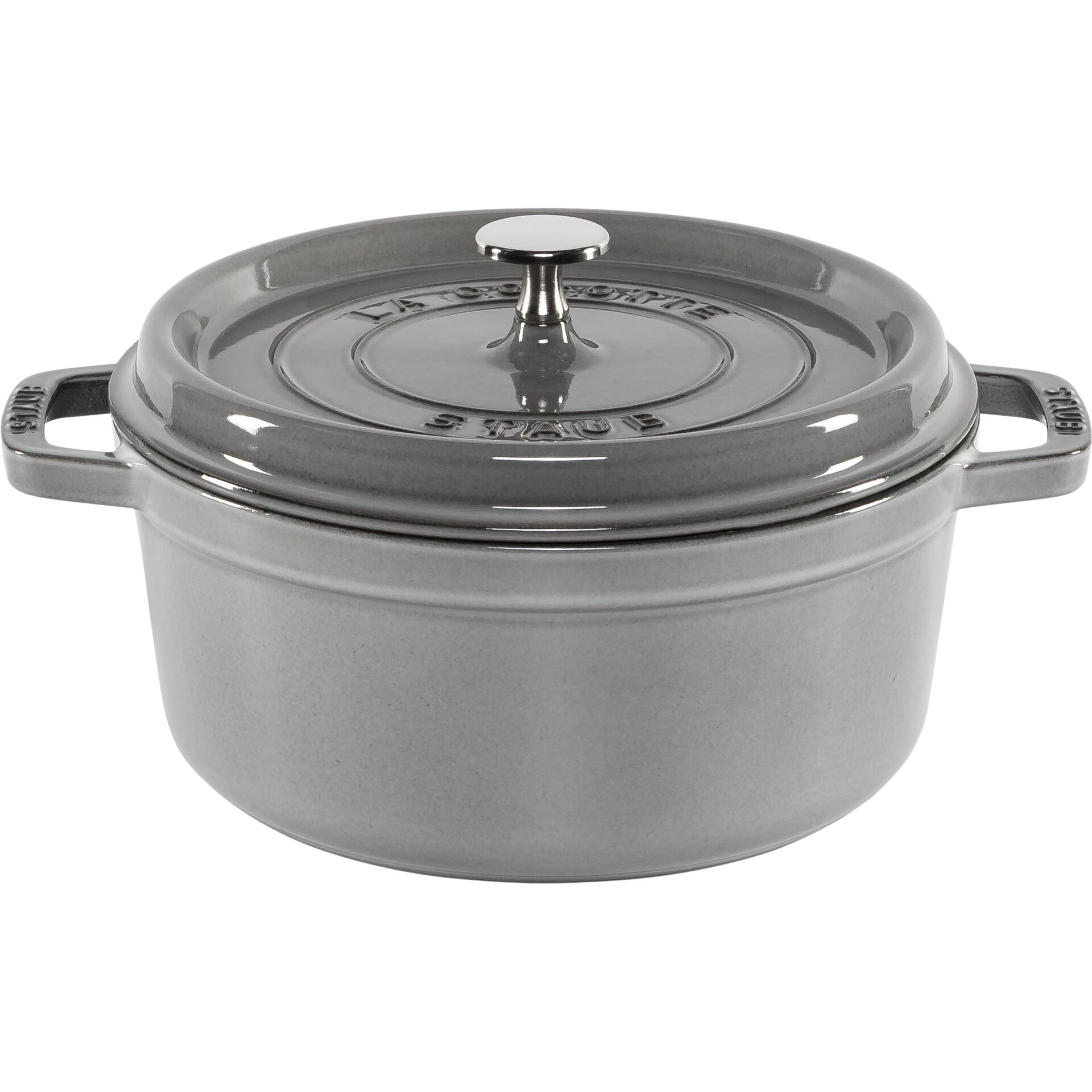 Staub La Cocotte 24cm round, with Steamer Insert, Graphite
