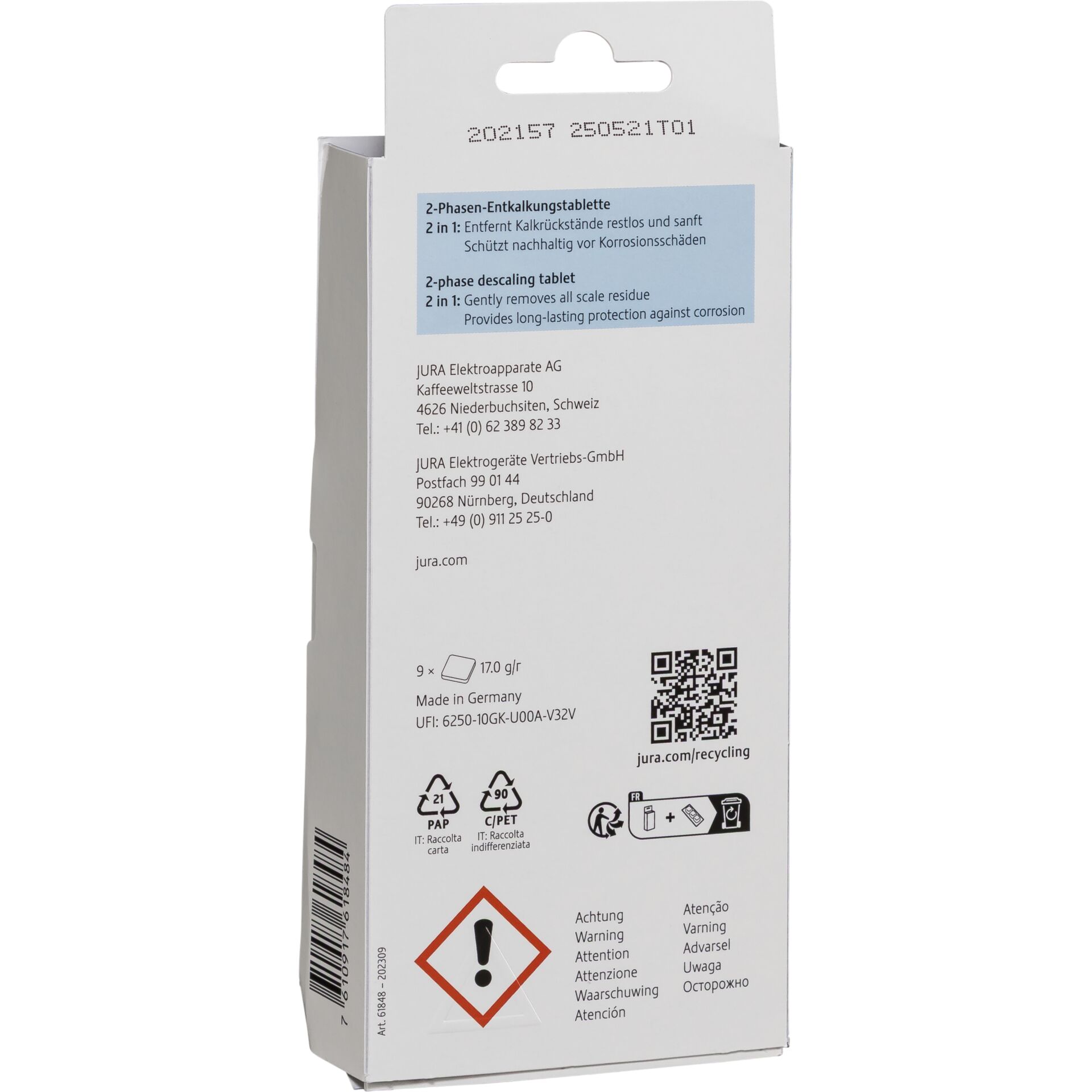 JURA 2-Phase Descaling Tablets 9 pcs.