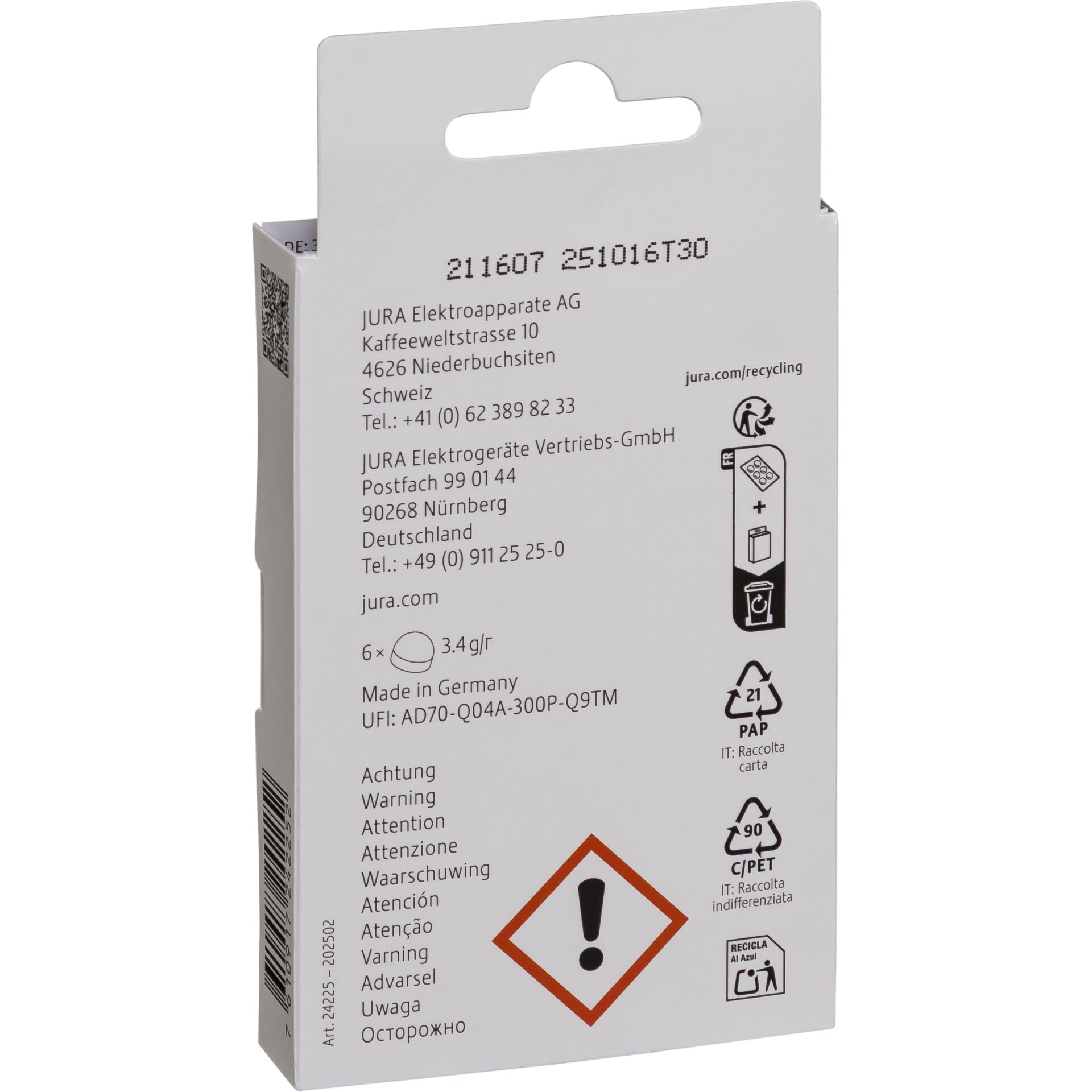 JURA 3-Phase Cleaning Tablets 6 pcs.