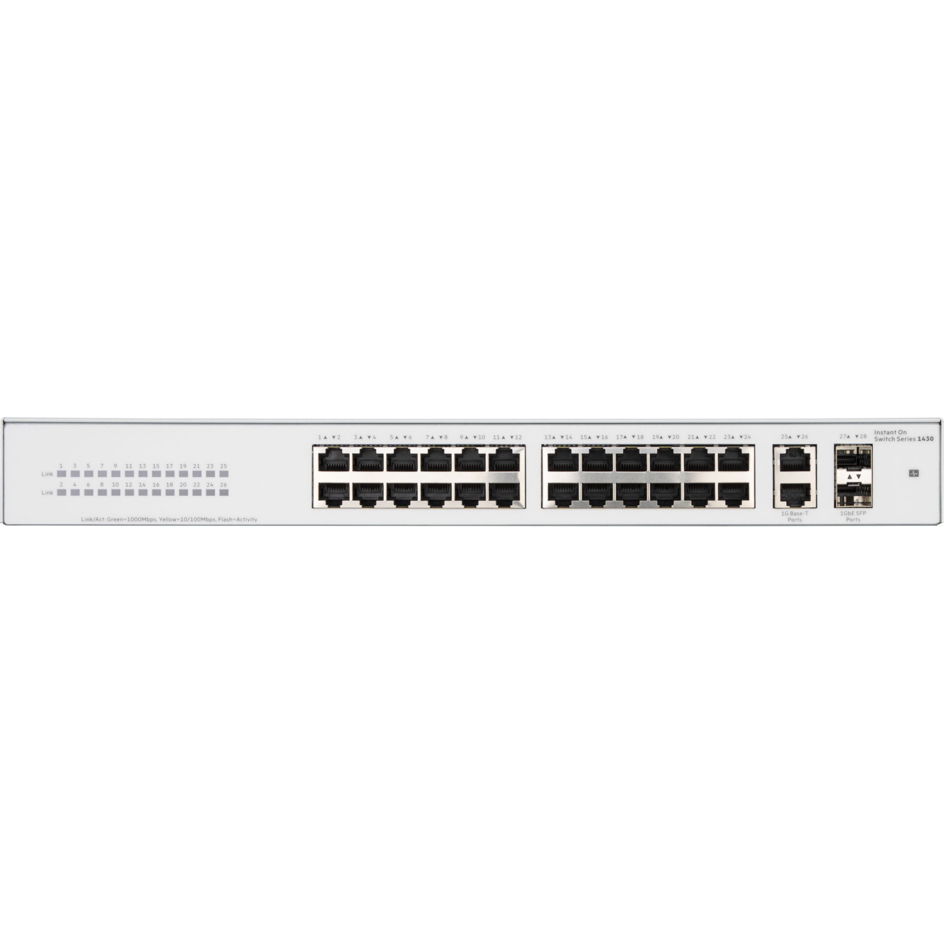 HPE Networking Instant On 1430 Switch 26p Gigabit 2p SFP
