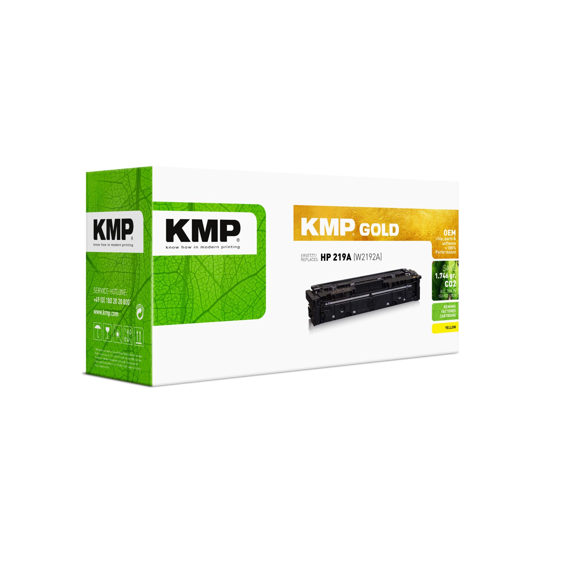 KMP Toner yellow comp.with HP W 2192 A No. 219 A