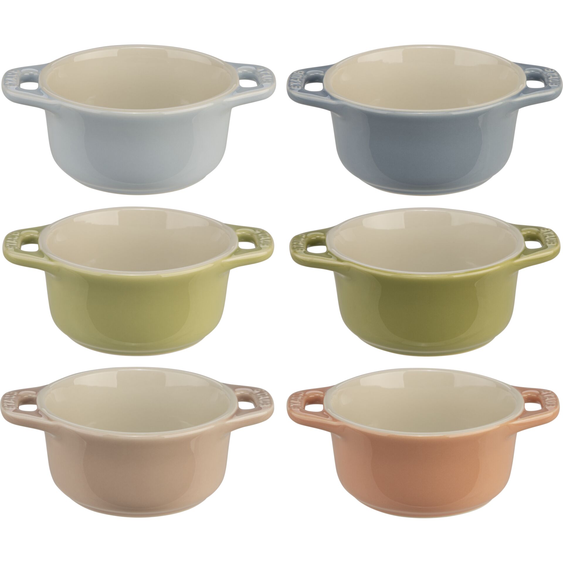 Staub Mini Cocotte Set 6-pcs. round, ceramic, multi-colour