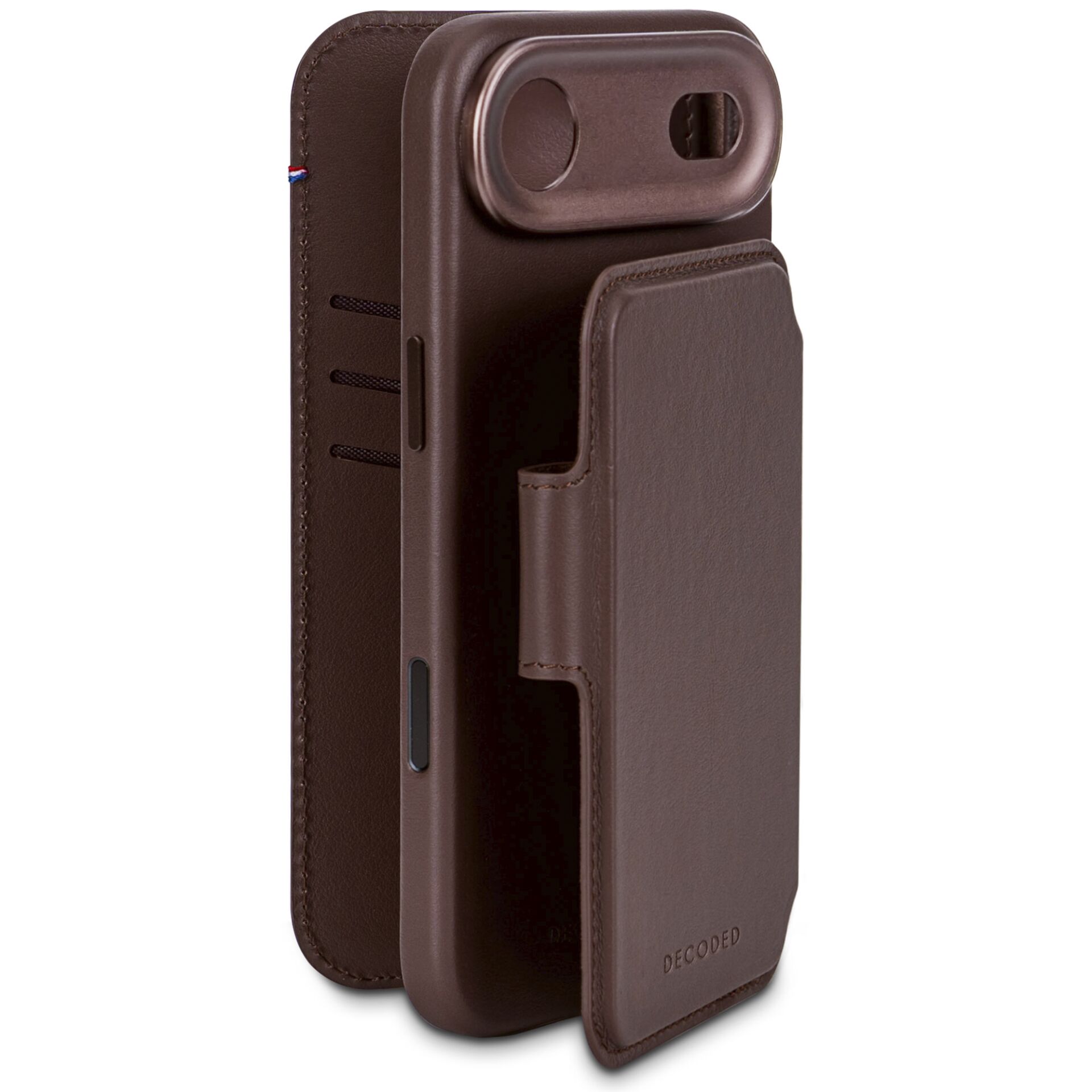 Decoded Leather Detachable Wallet iP 17 Air Chocolate Brown
