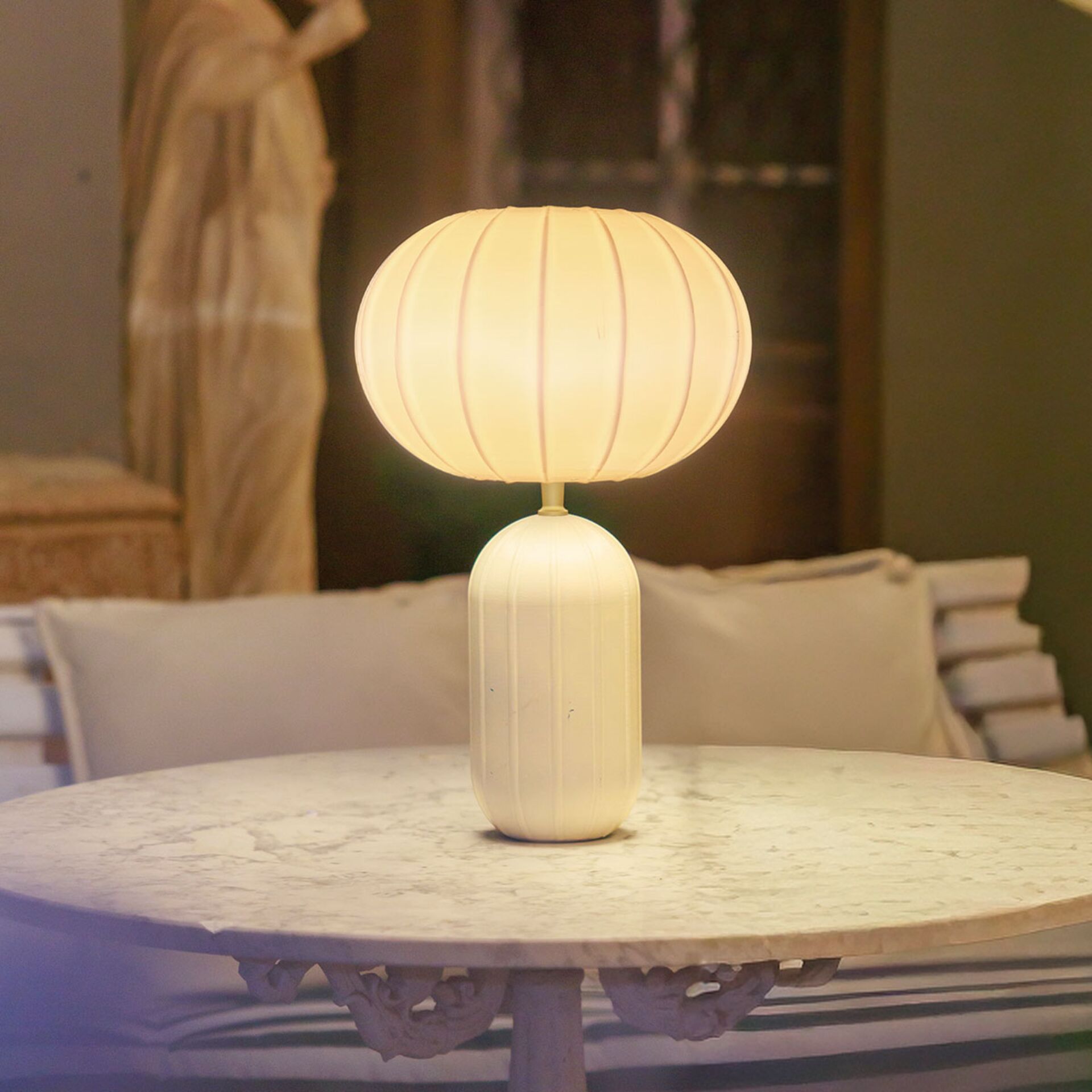 New Garden RACHEL 45 beige Tischlampe