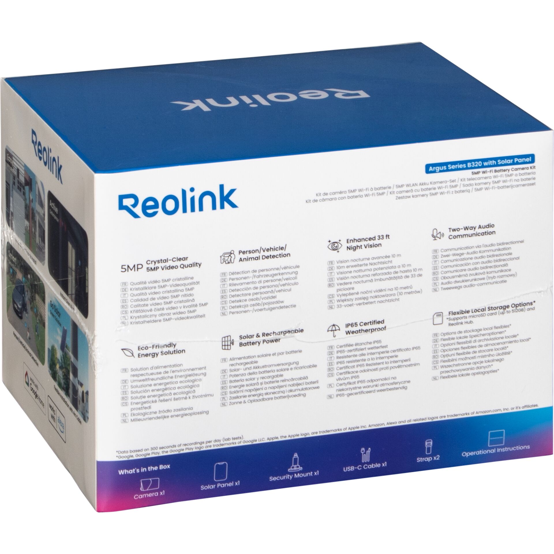 Reolink Argus Eco B320 mit Solar Panel 5MP