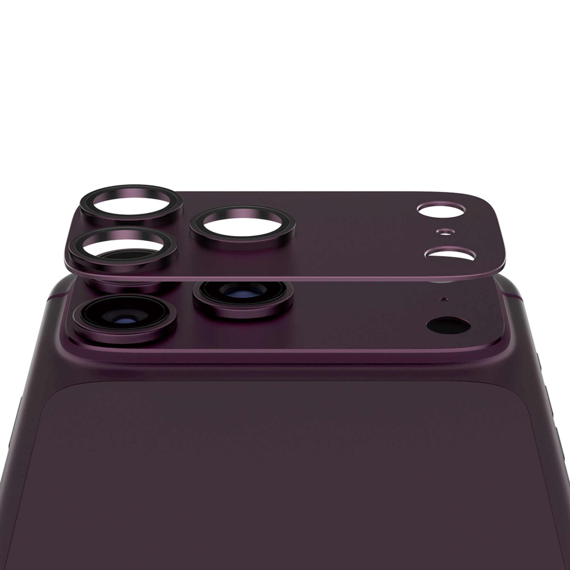 PanzerGlass Fender iP 18 Pro Max Dark Cherry Kameraschutz