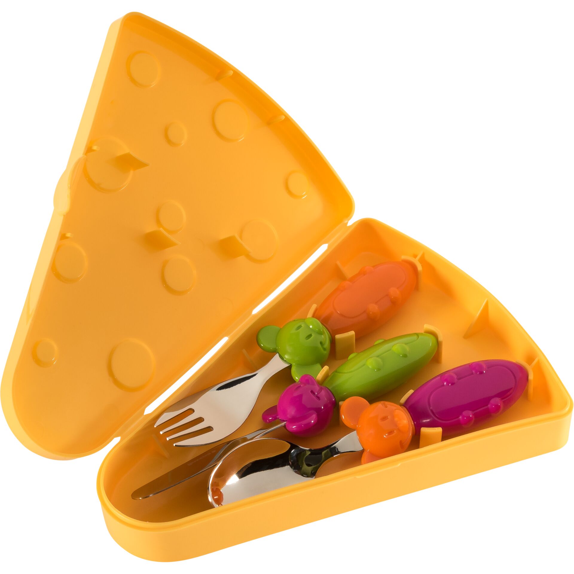 Guzzini TIP TOP TAP Mini 3 Pcs. Cutlery Set w. Case Asstd.color
