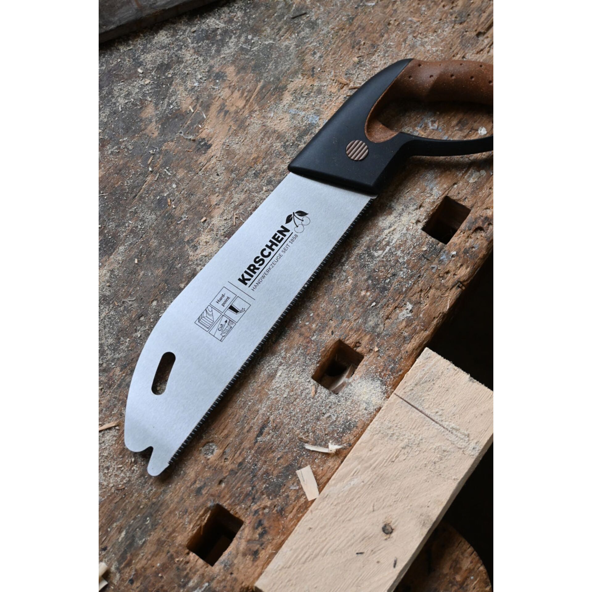 Kirschen Fine-cut saw with cork handle, 270 mm