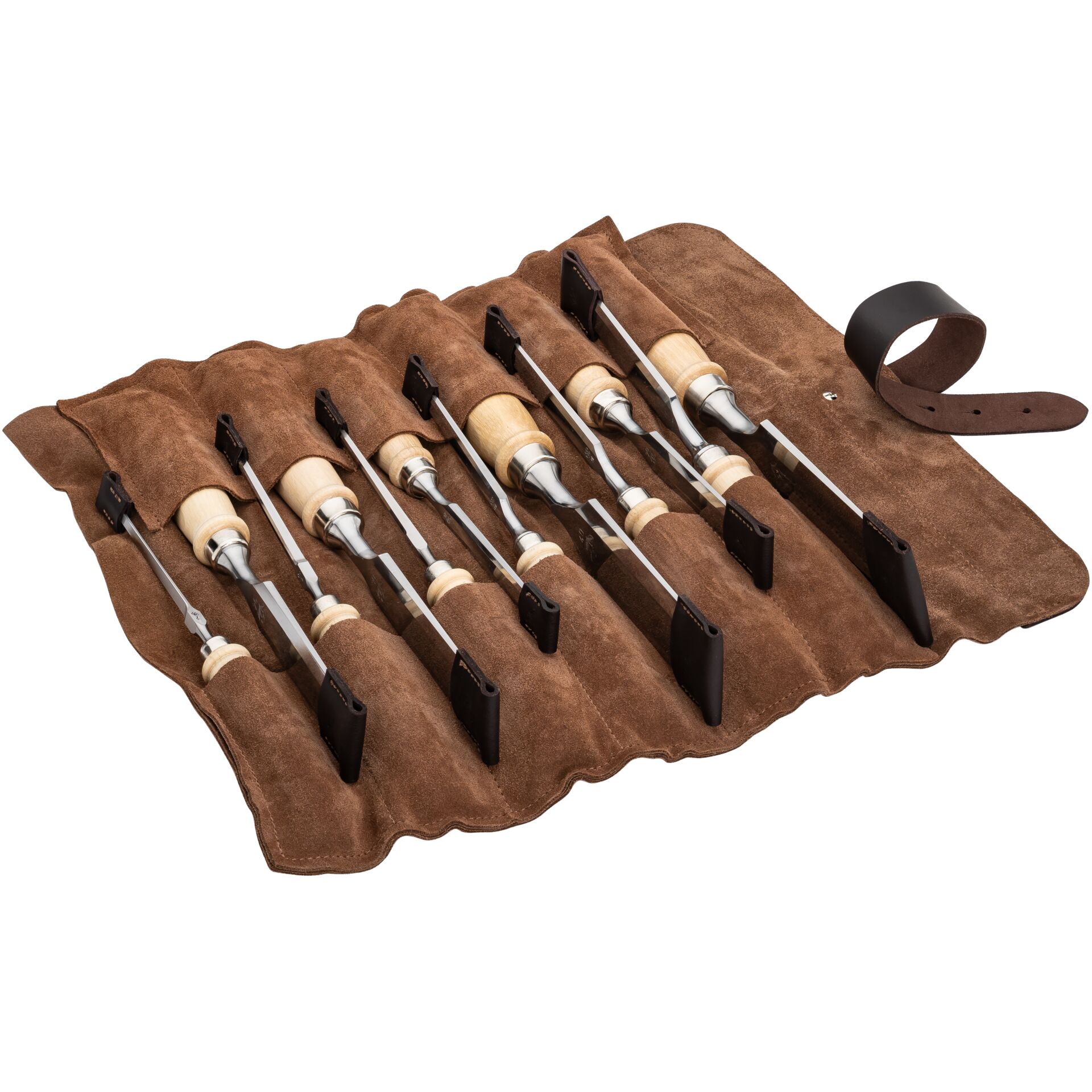 Kirschen Chisel set in leather case, 12 pcs.