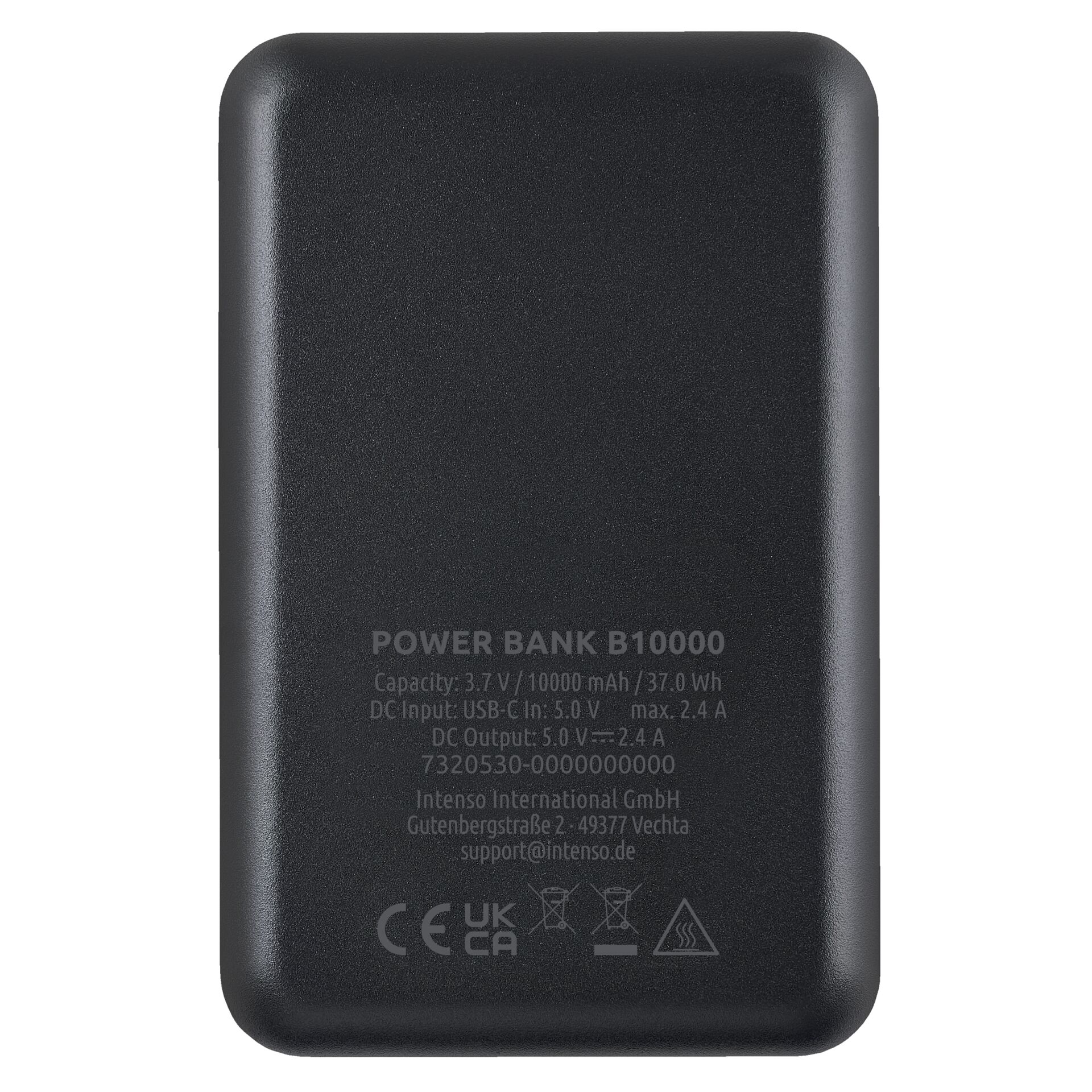 Intenso Powerbank B10000 Black 12W incl. USB-A to Type-C