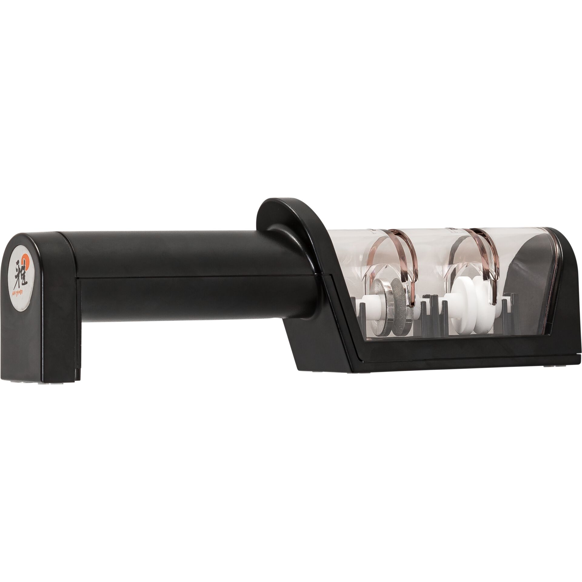 Miyabi Knife Sharpener with Ceramic Rollers, Black