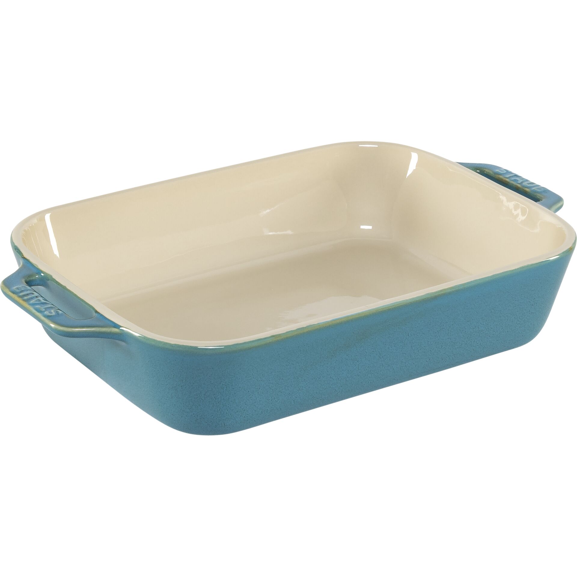 Staub 3-Piece Rectangular Ceramic Bakeware Set, Turquoise