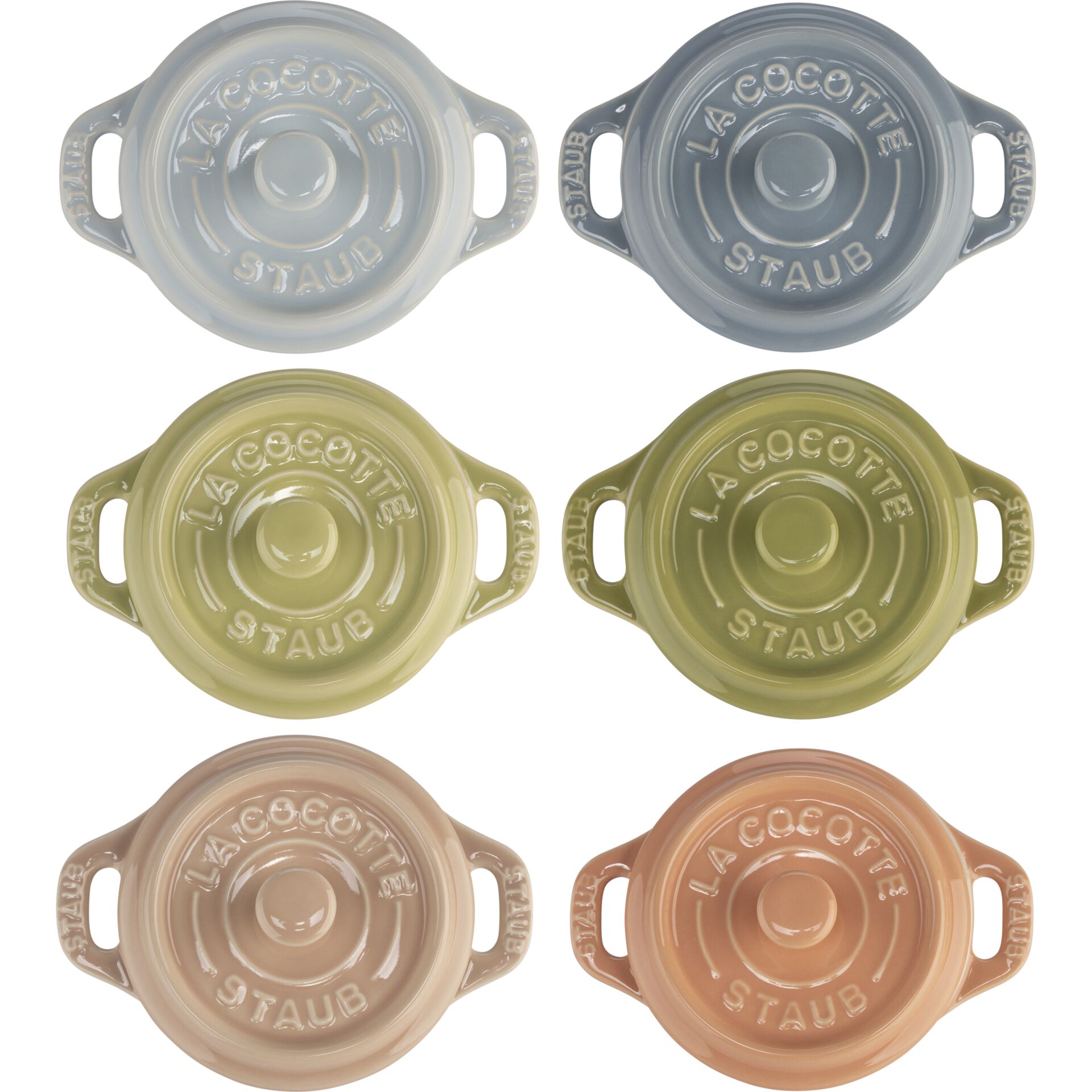 Staub Mini Cocotte Set 6-pcs. round, ceramic, multi-colour