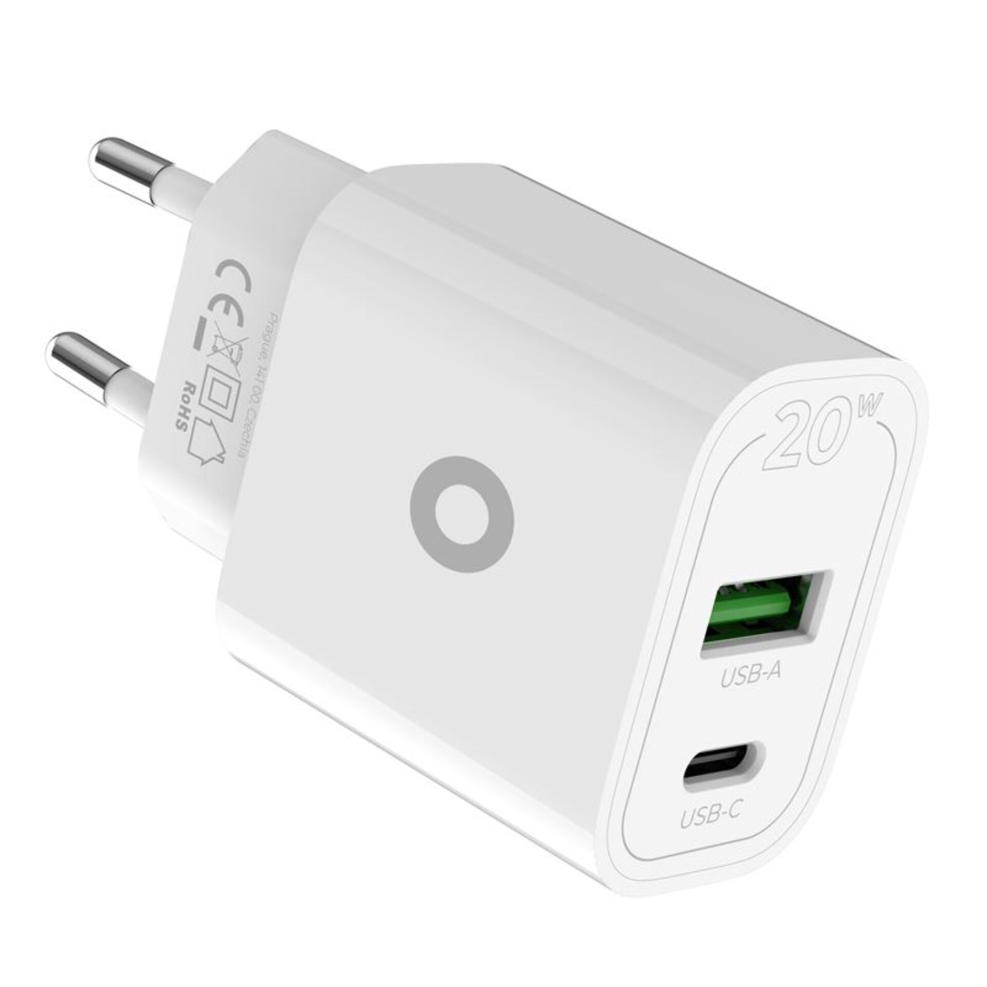 Mobile Origin PD20W Wall Charger MO12 white 1x USB-A + 1x USB-C
