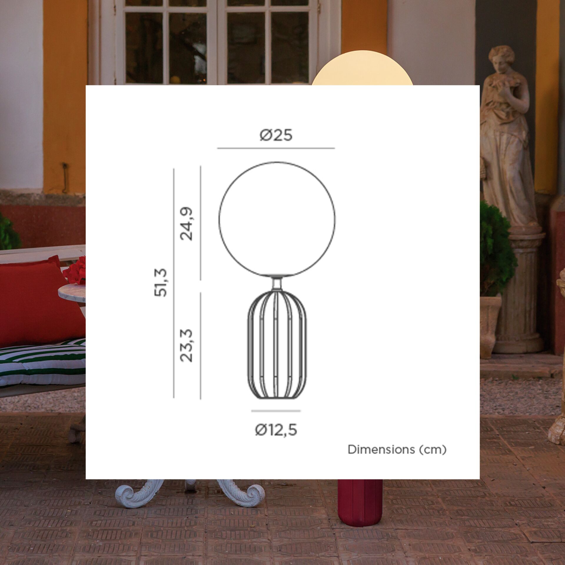 New Garden MONICA 50 beige Tischlampe