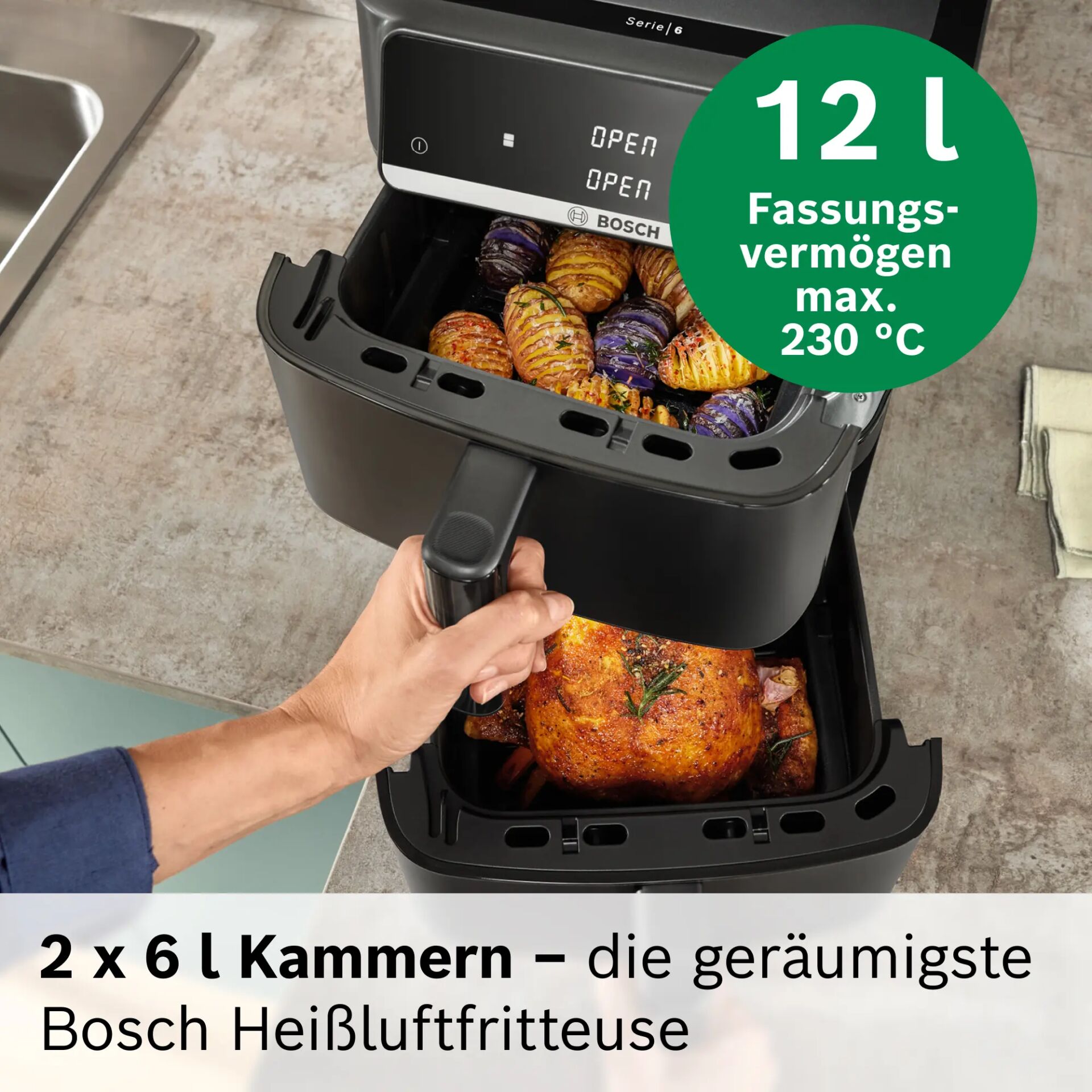 Bosch MAFD661B7 Serie 6, Double Stack Air Fryer