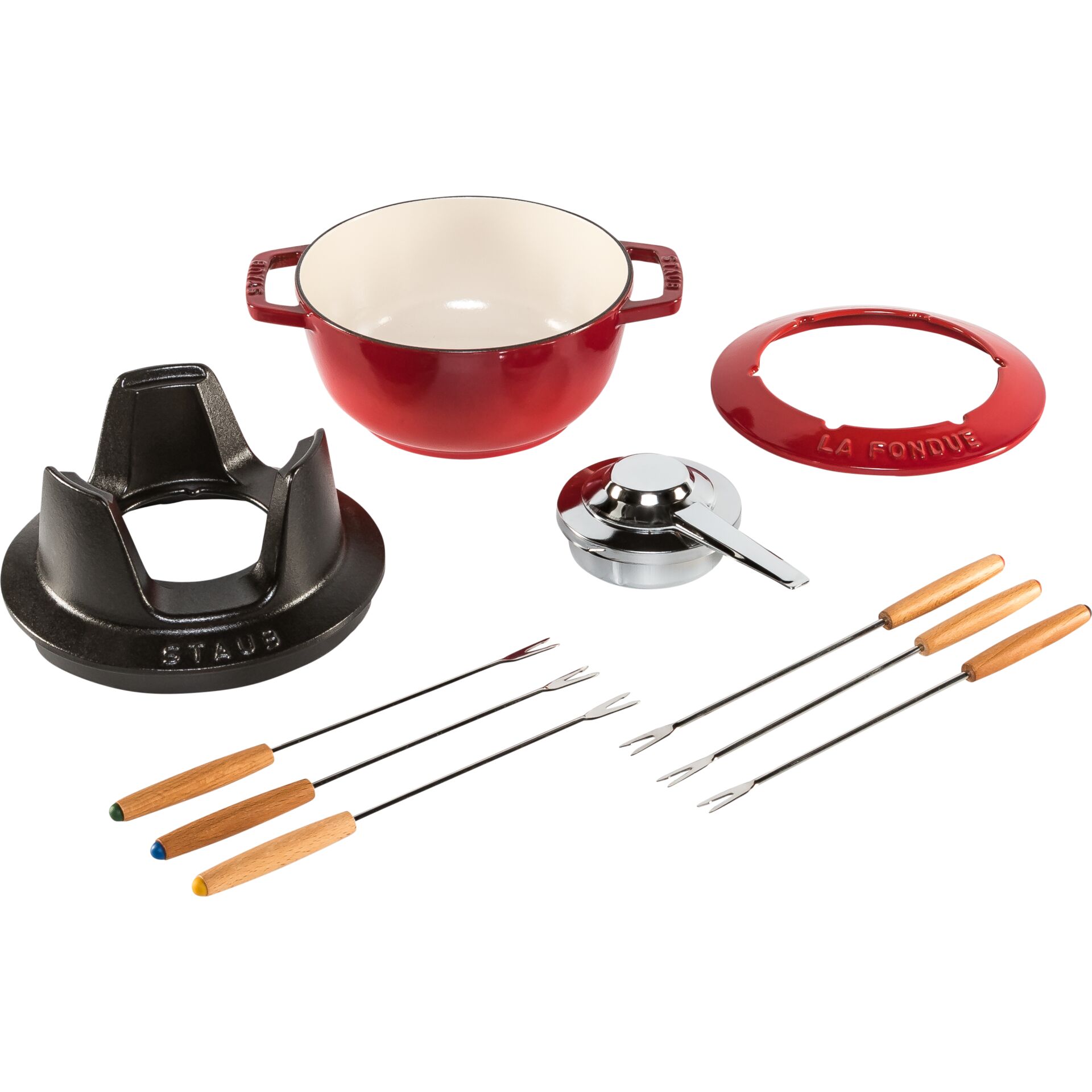 Staub La Fondue 18cm Cherry Red, Cast Iron