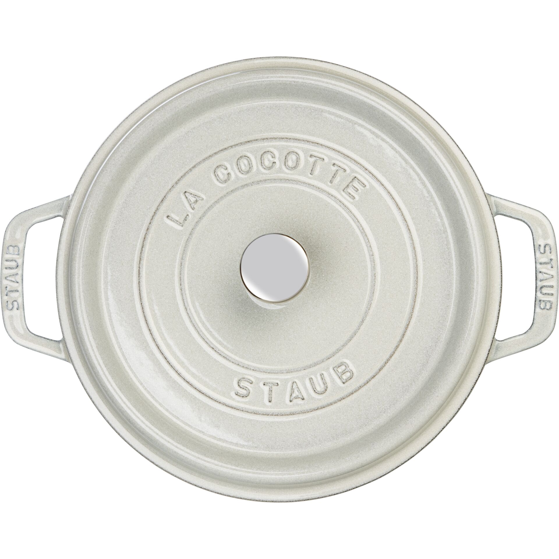 Staub La Cocotte 24cm round, White Truffle, Cast Iron