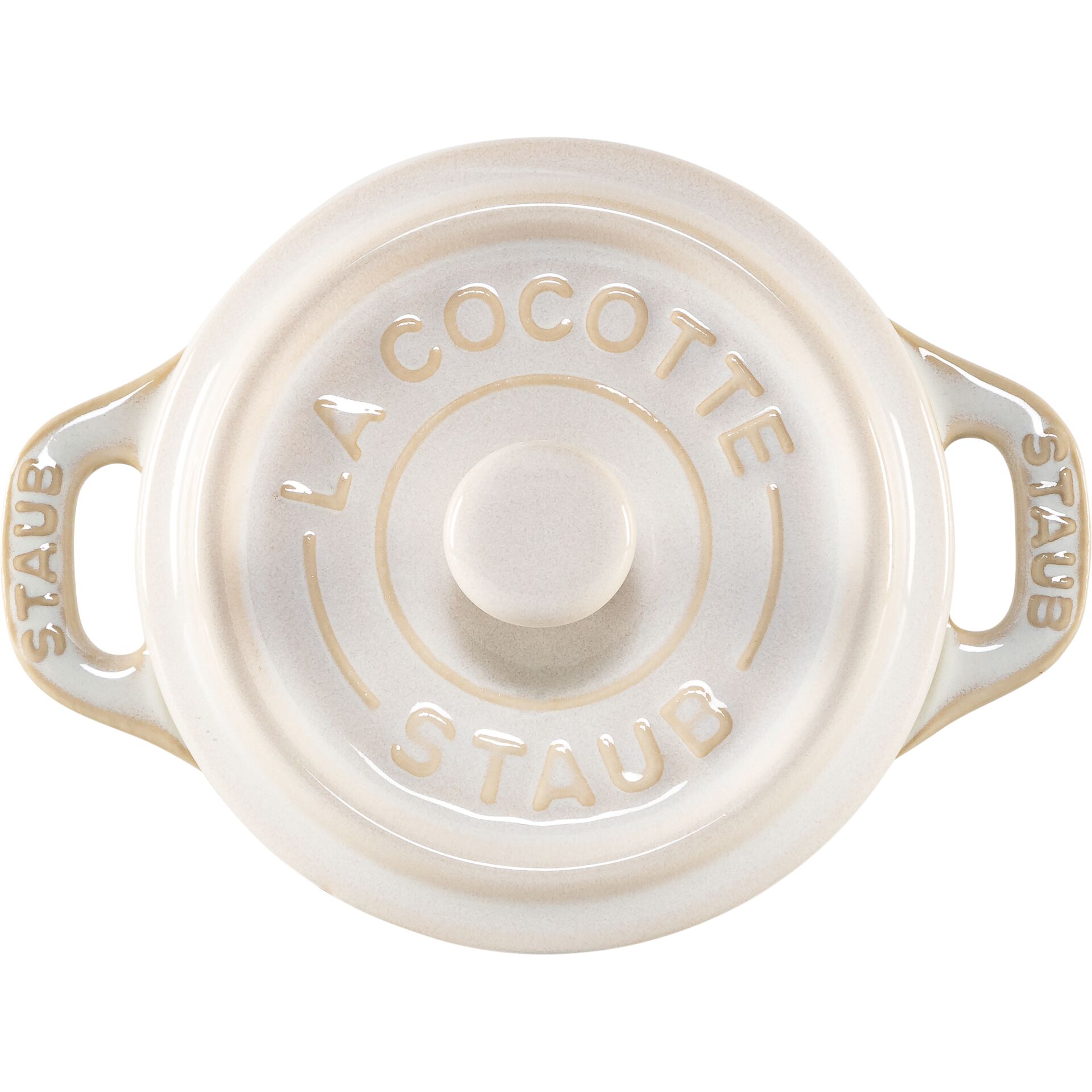 Staub Mini Cocotte Set 4-Piece Round, Ceramic, Ivory