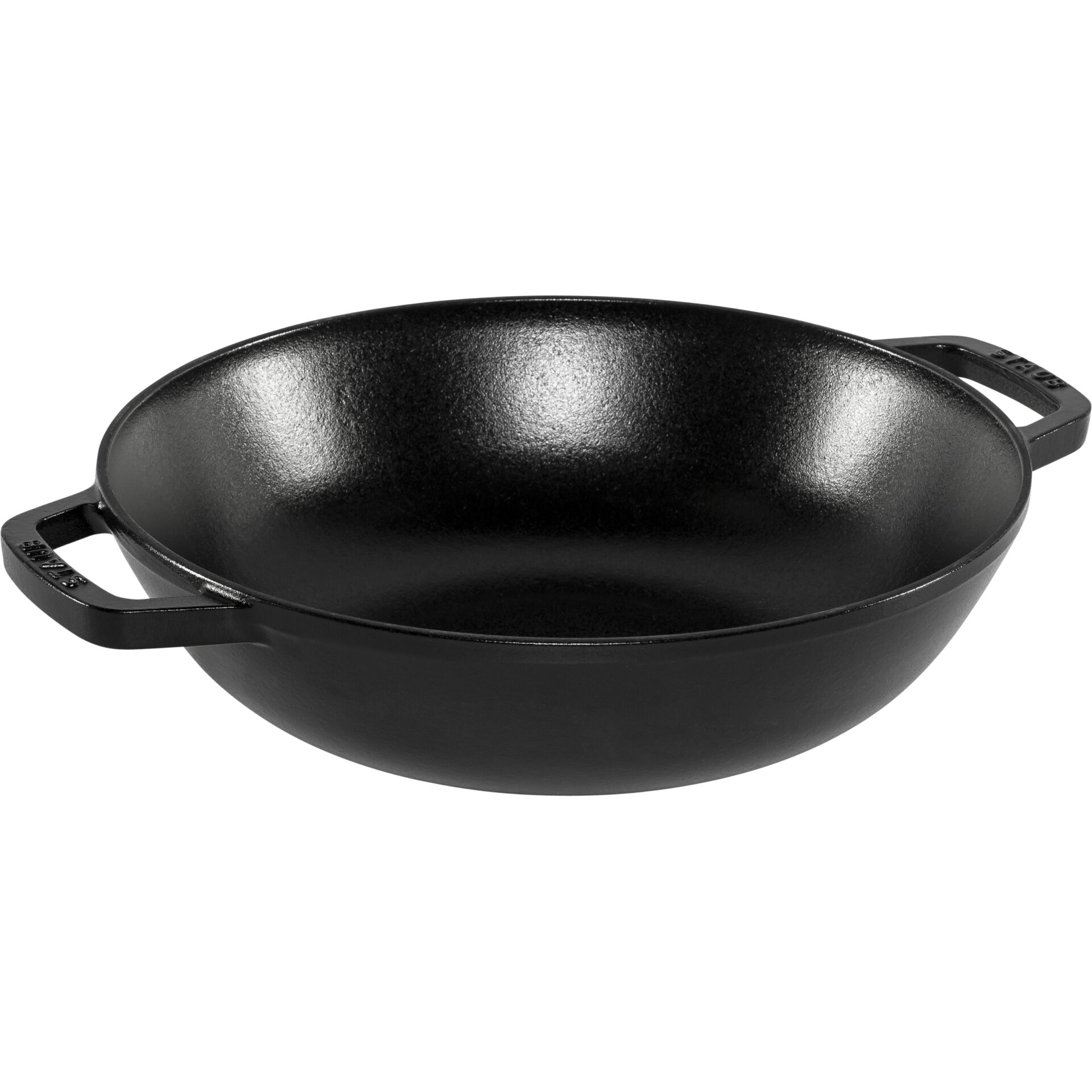 Staub Wok 30 cm with Lid Cast Iron, black