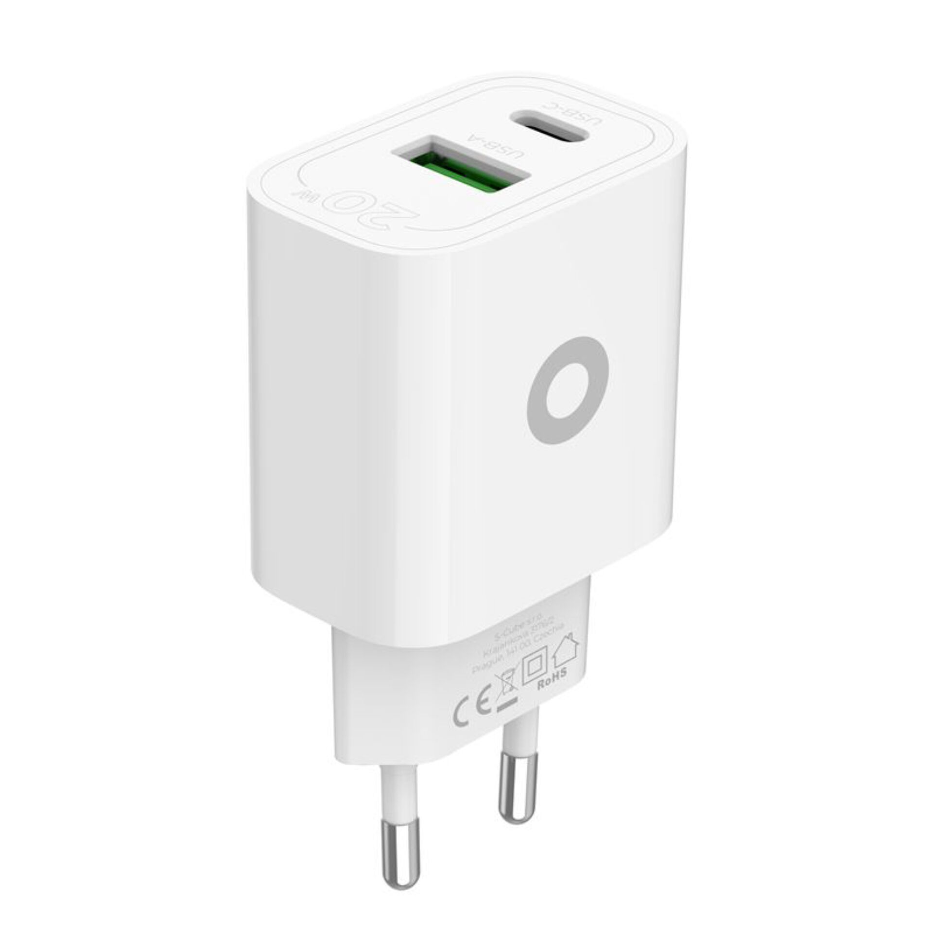 Mobile Origin PD20W Wall Charger MO12 white 1x USB-A + 1x USB-C