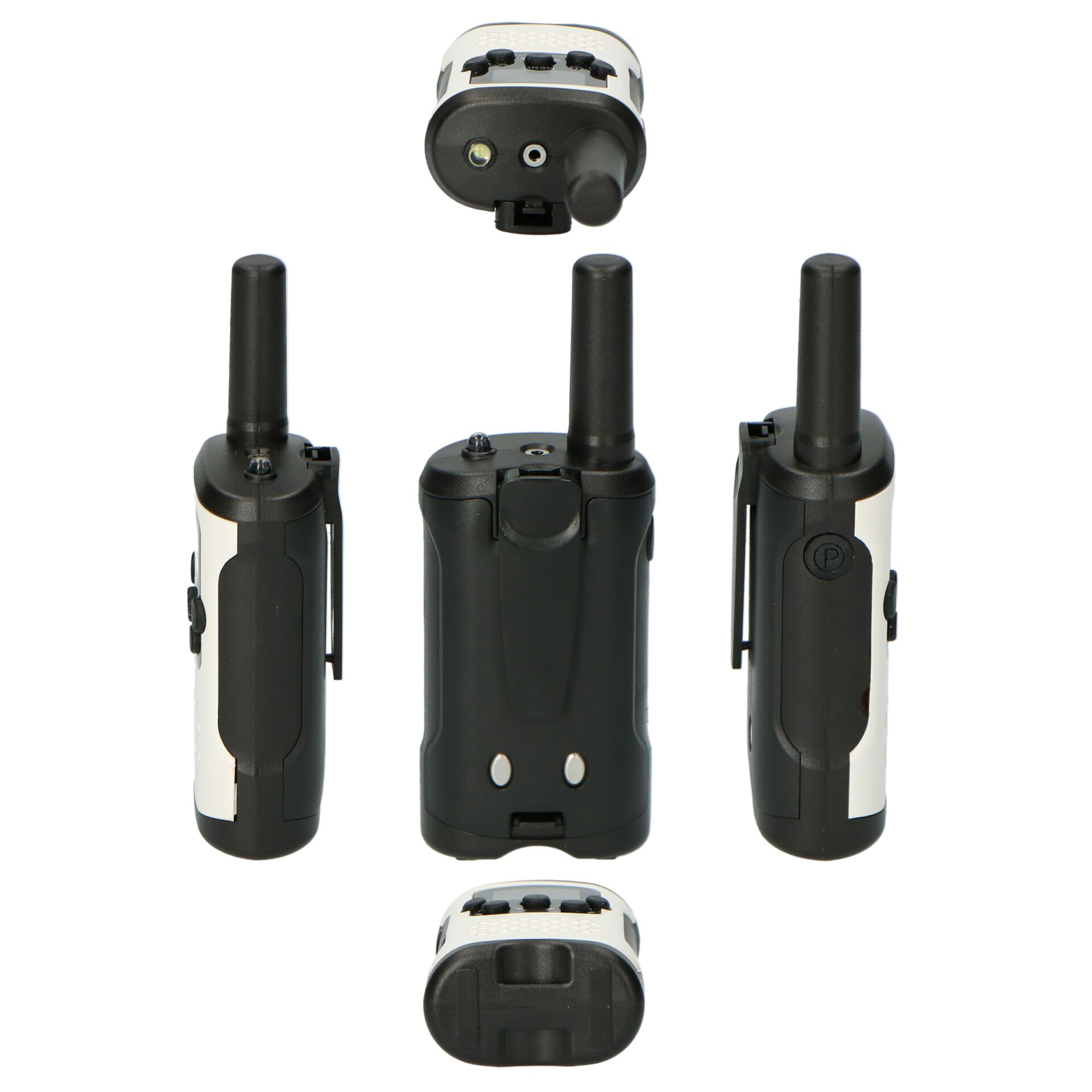 Alecto Walkie Talkie 2er Set 7 km Reichweite, Weiß/Schwarz