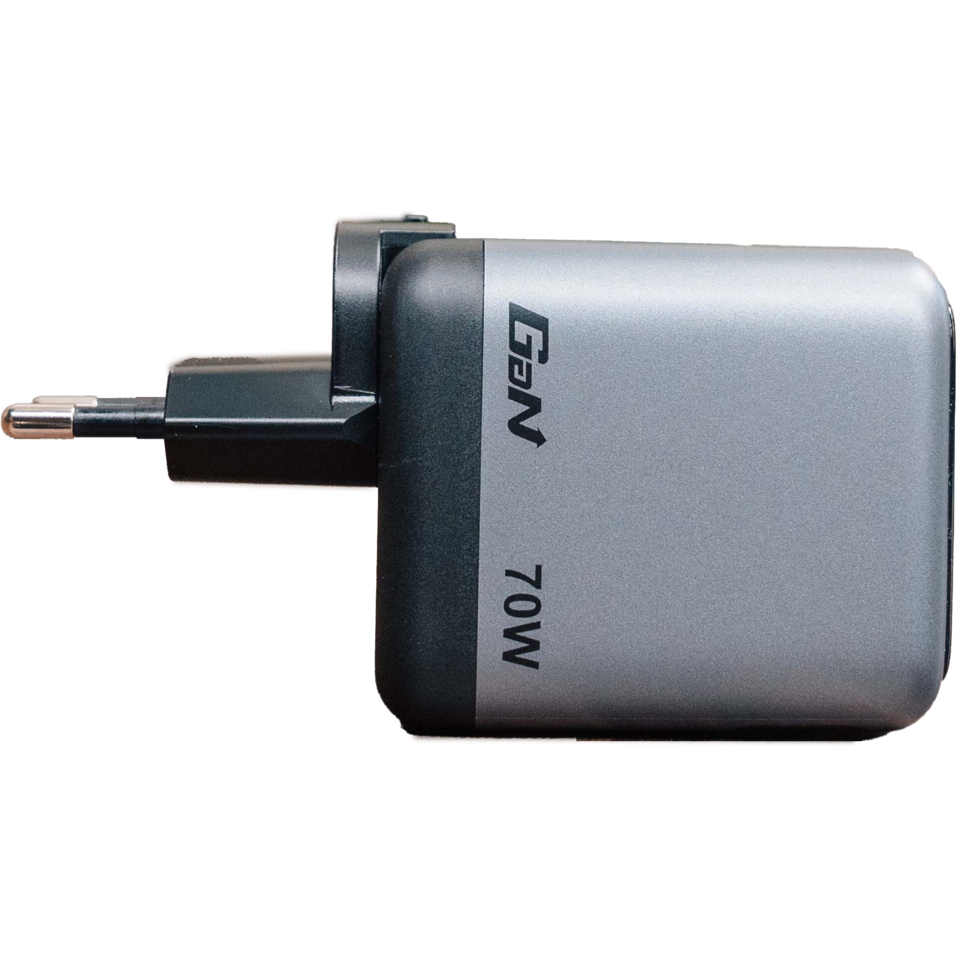 Verbatim Mini GaN Charger 70W einziehbares Kabel+Display 32059