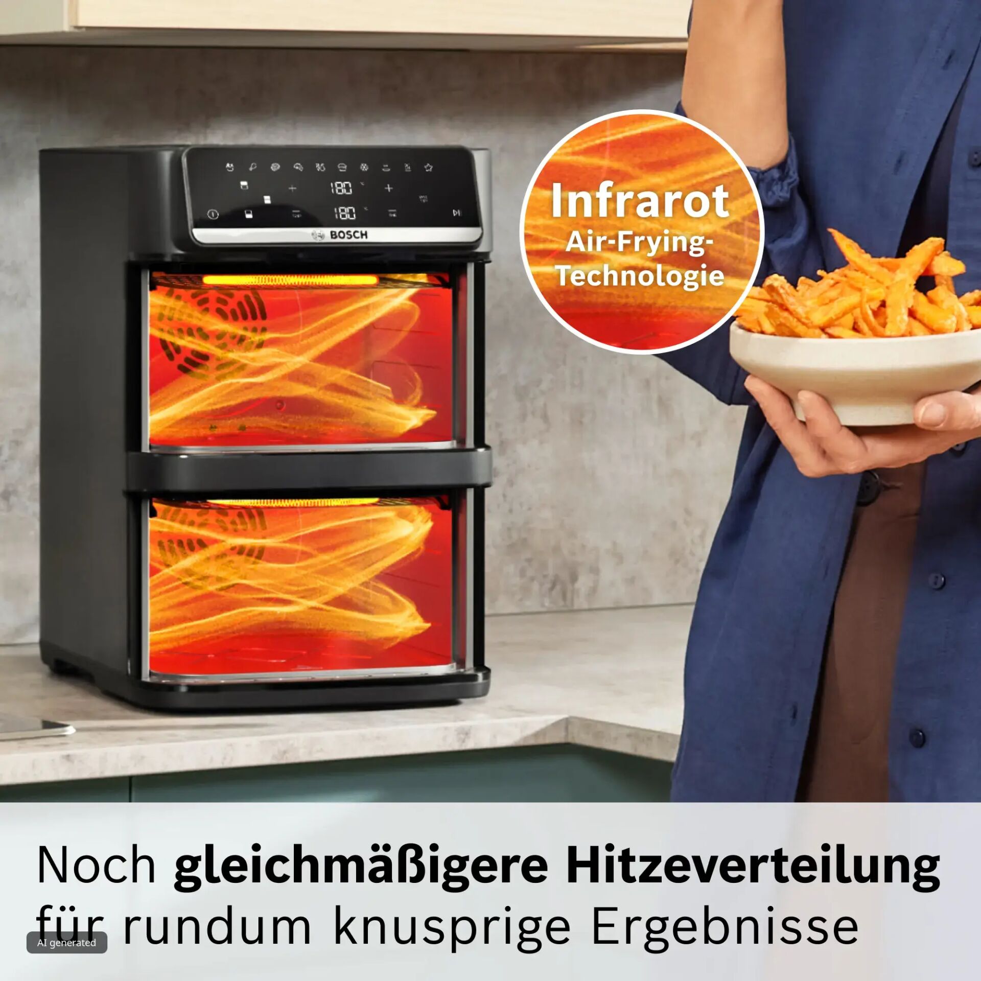 Bosch MAFD661B7 Serie 6, Double Stack Air Fryer