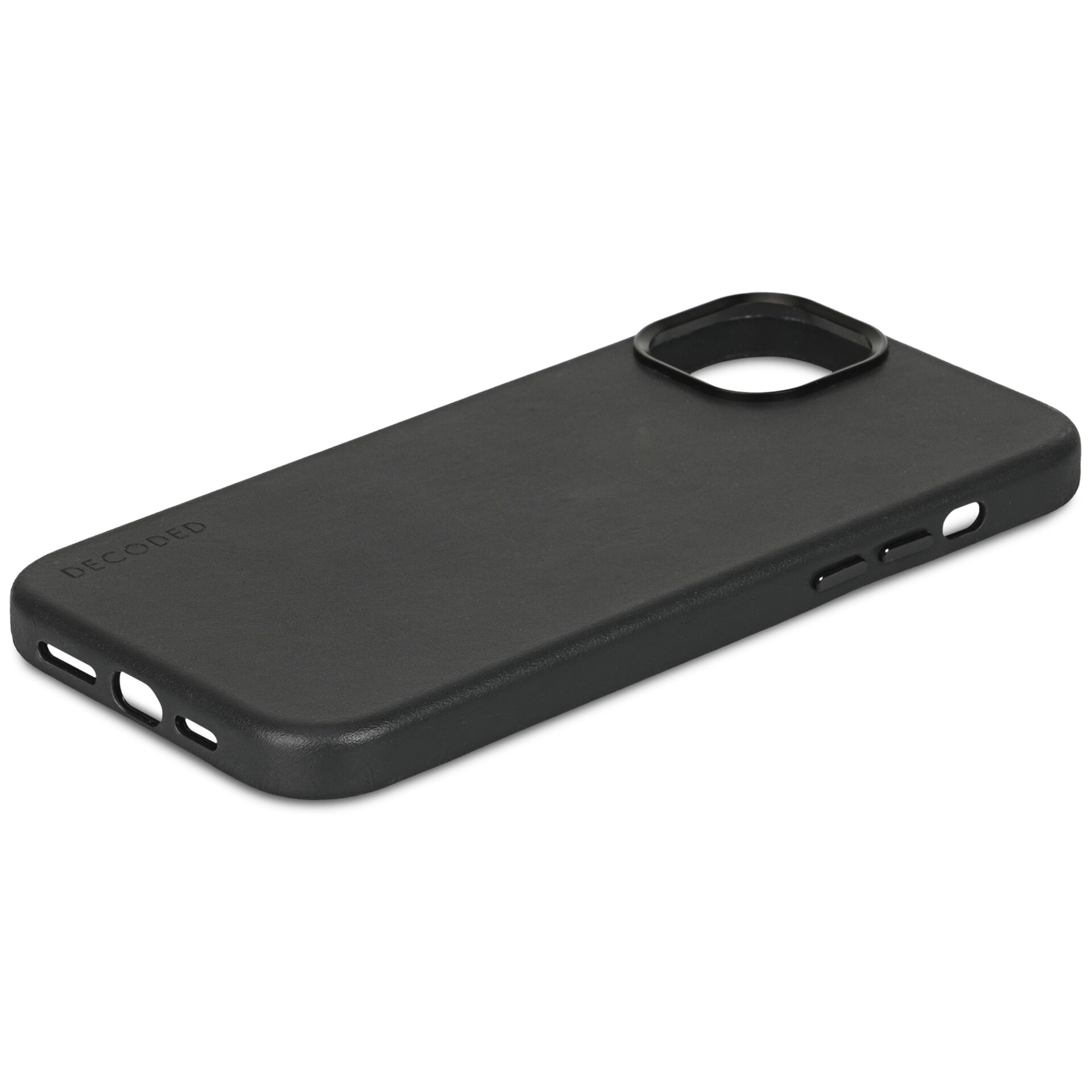 Decoded Leather Backcover for iPhone 15 Plus Black