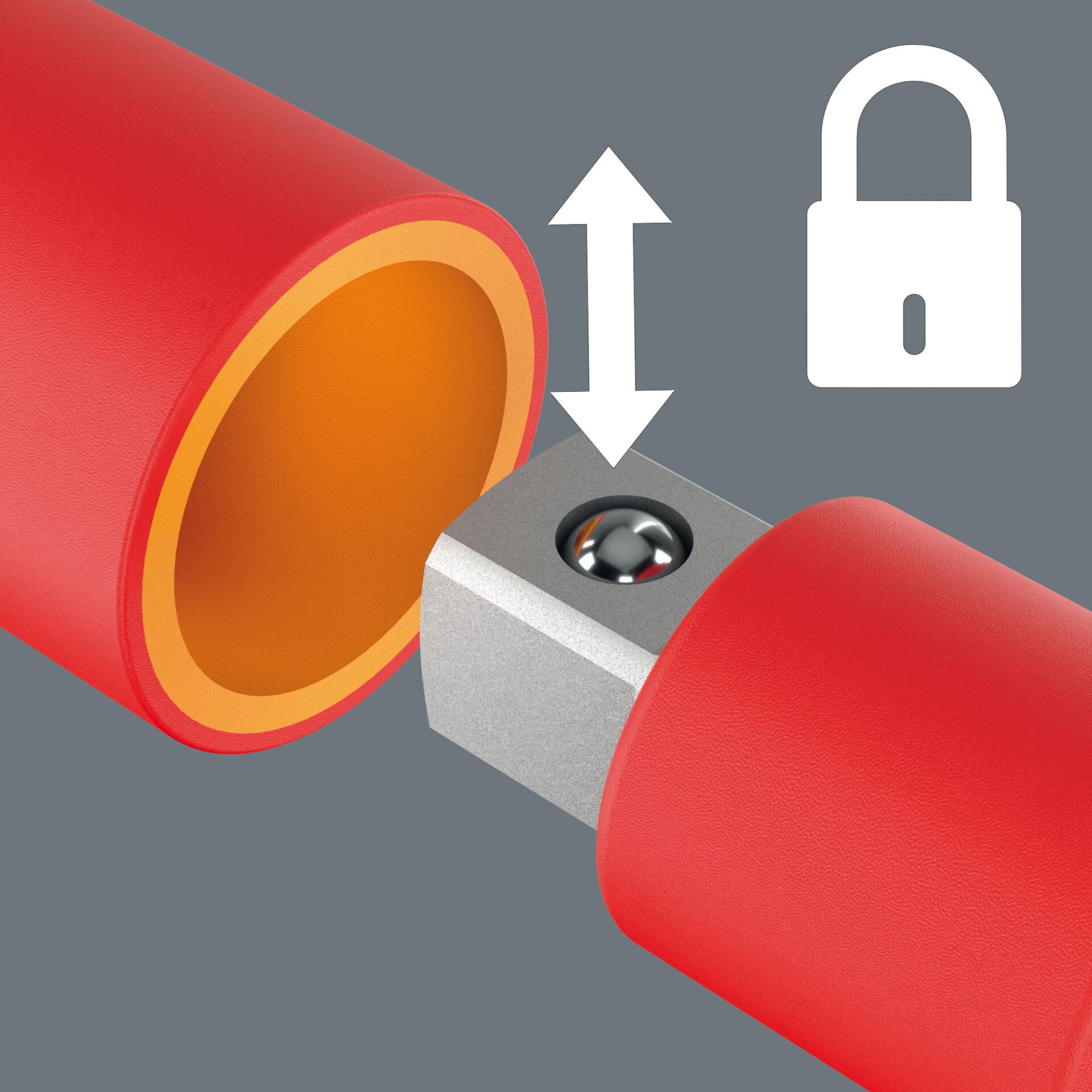 Wera 410 i VDE B RA VDE- insulated T-handle adapter 3/8